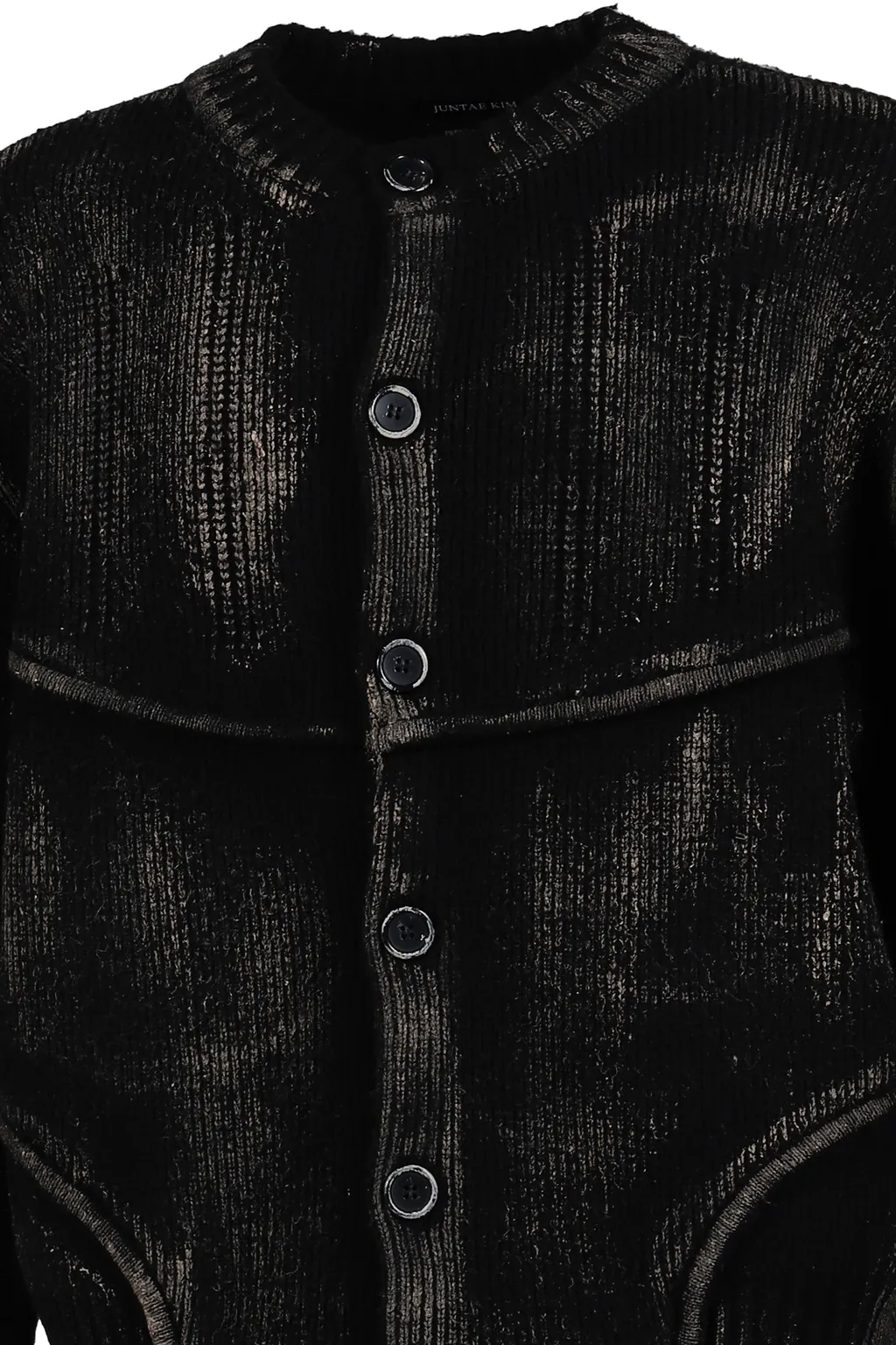 Painted Corset Knit Cardigan / Blk