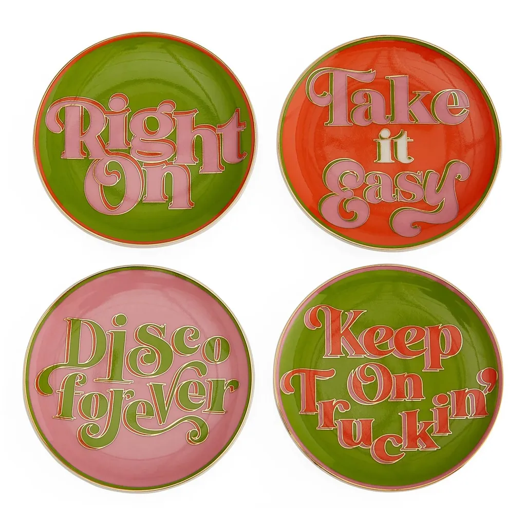 Jonathan Adler Pack Of 4 Deep Thoughts Coasters