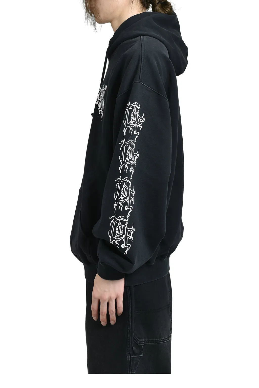 Cof Logo Oversized Hoodie / Washed Blk