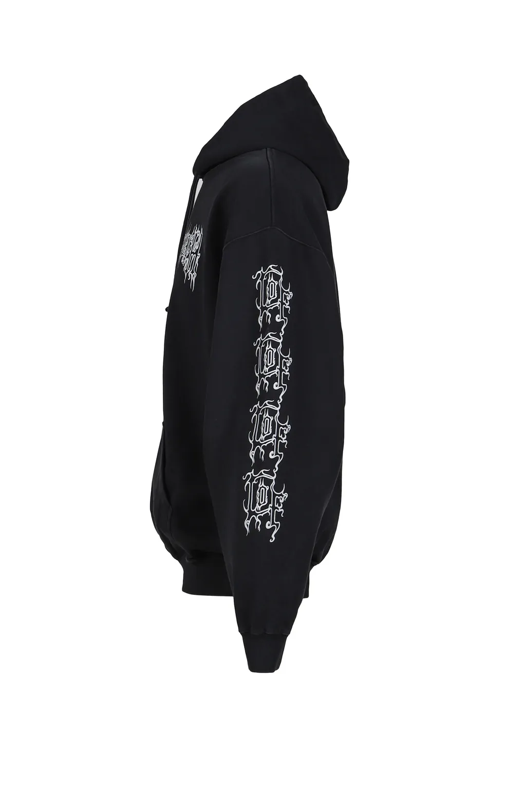 Cof Logo Oversized Hoodie / Washed Blk