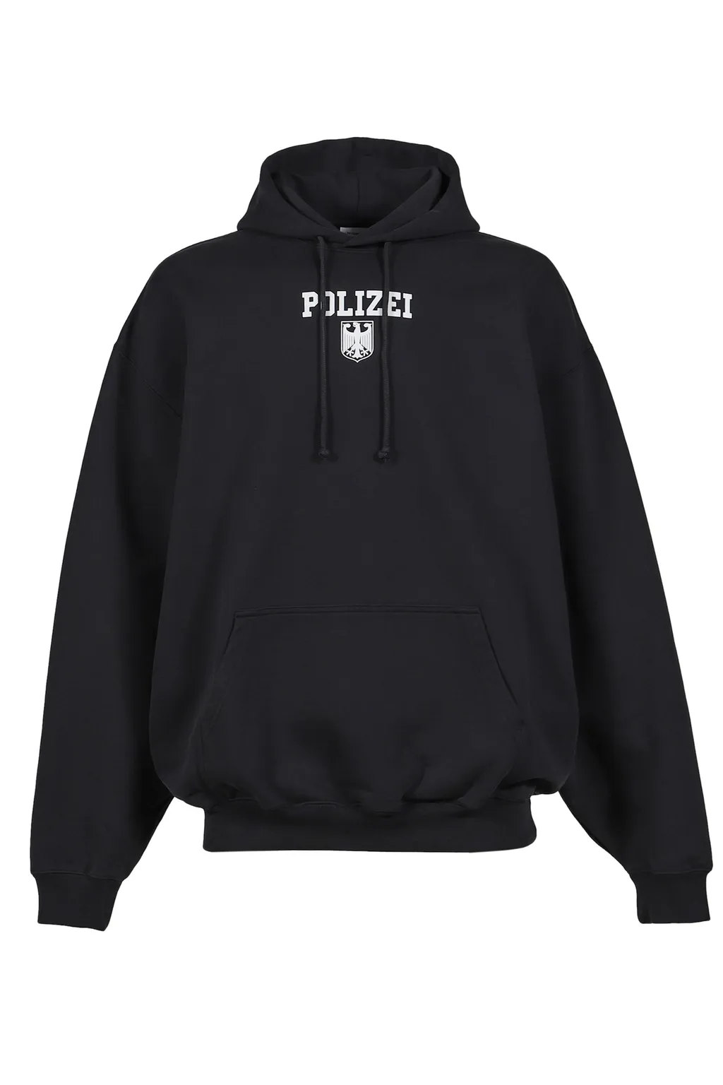 Polizei Oversized Hoodie / Washed Blk