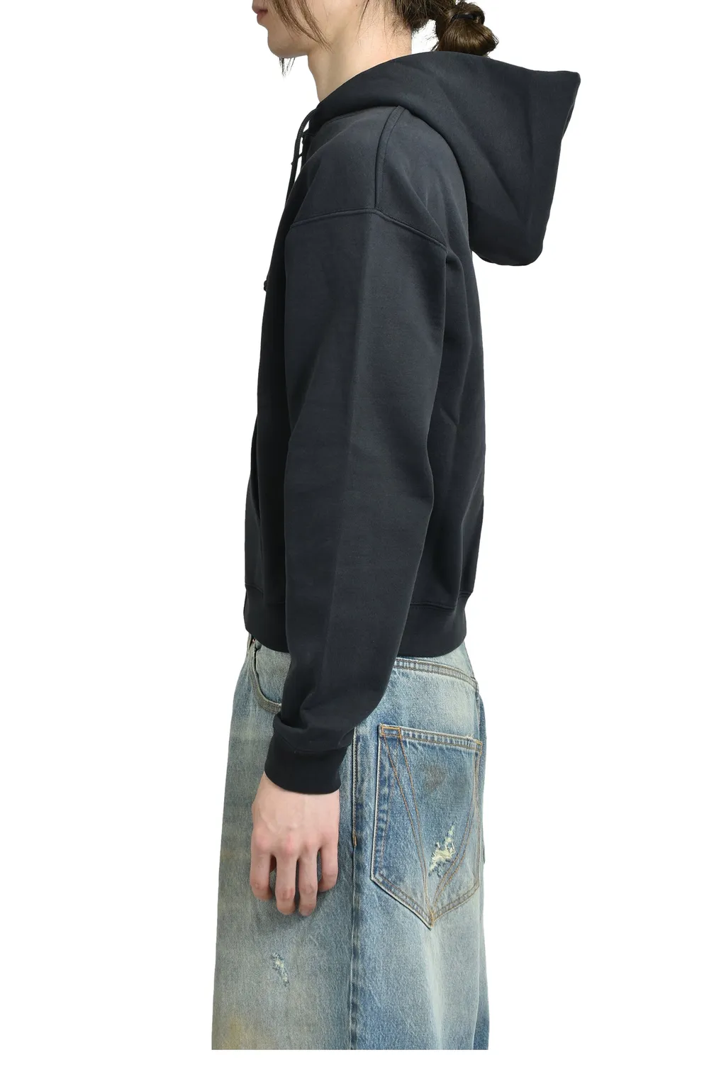 Polizei Fitted Zip-Up Hoodie / Blk