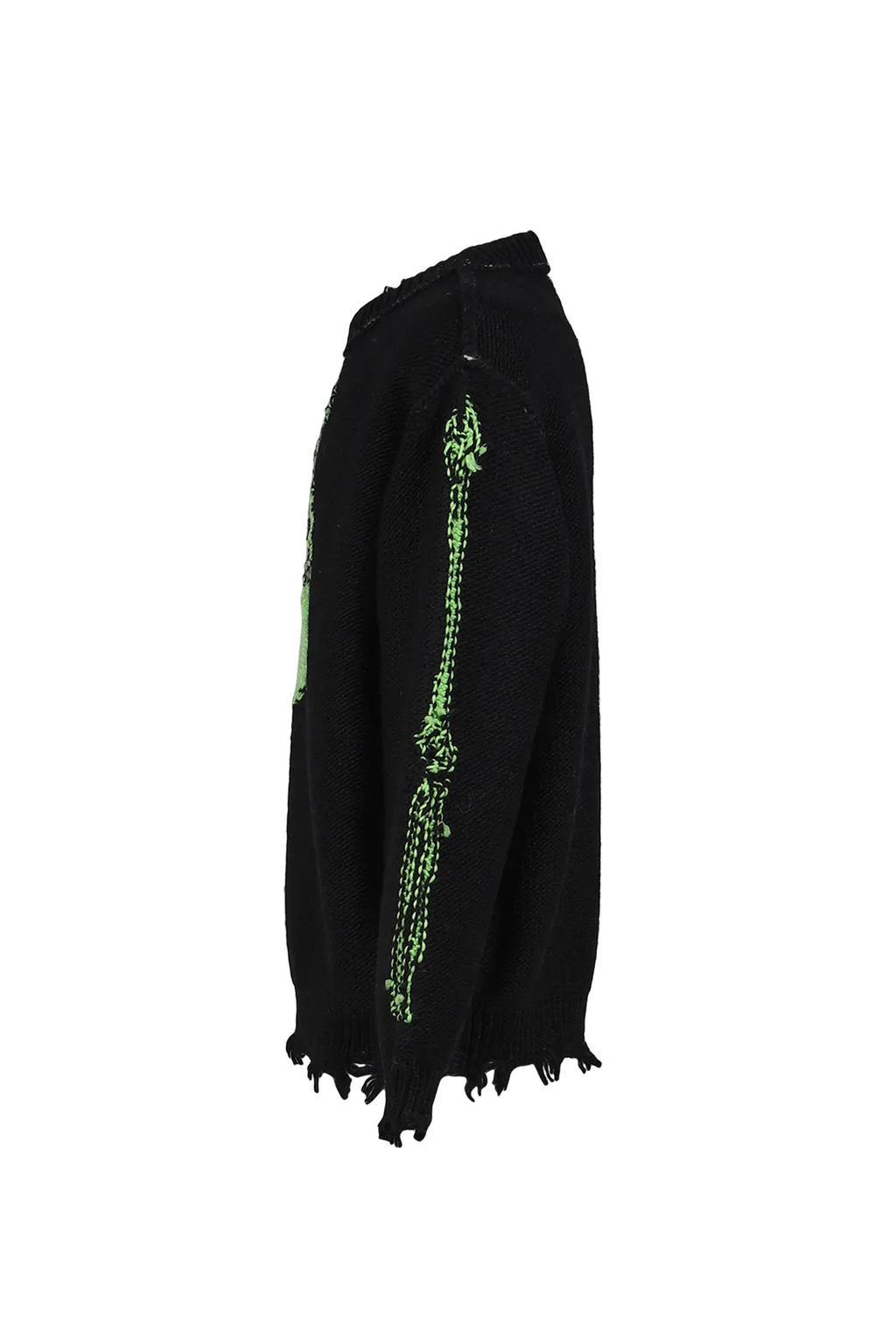 Glow-In-The-Dark Skull Knit Pullover / Blk
