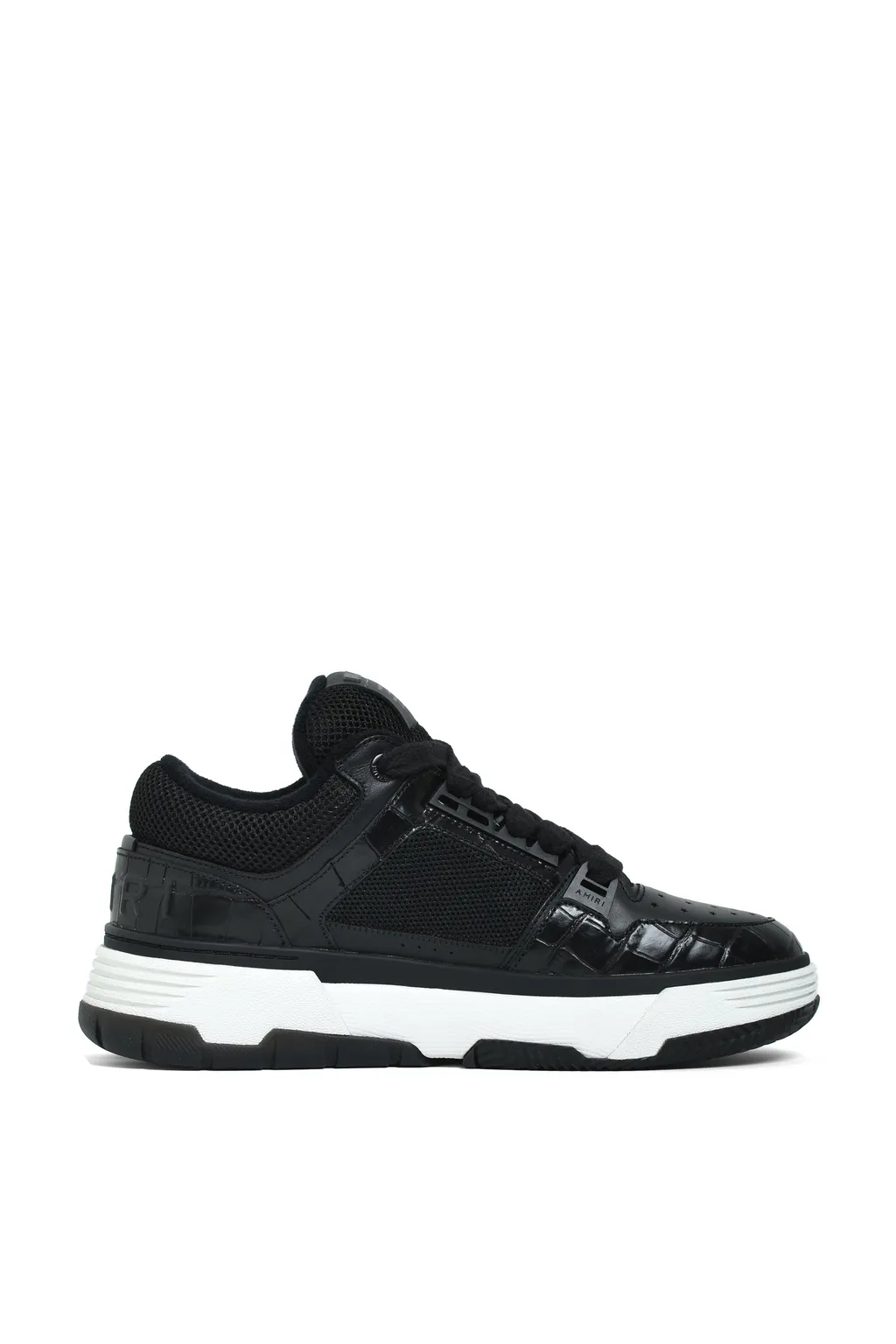 Croc Debossed Ma-1 / Black
