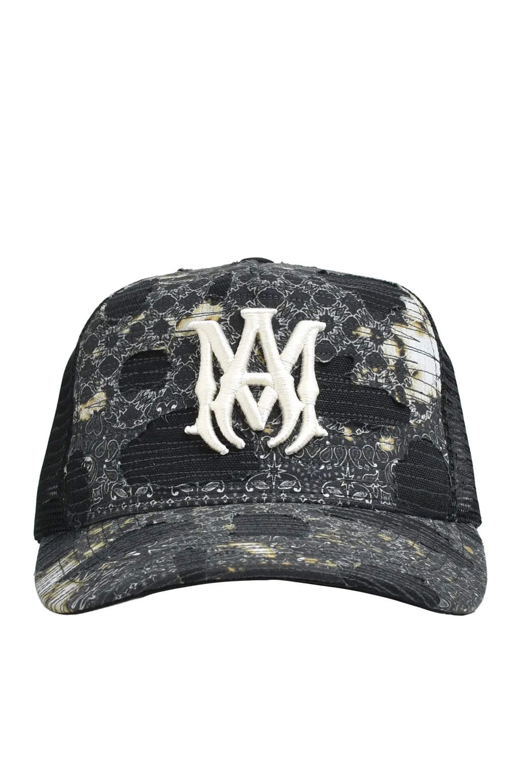 Bandana Repair Trucker Hat / Blk