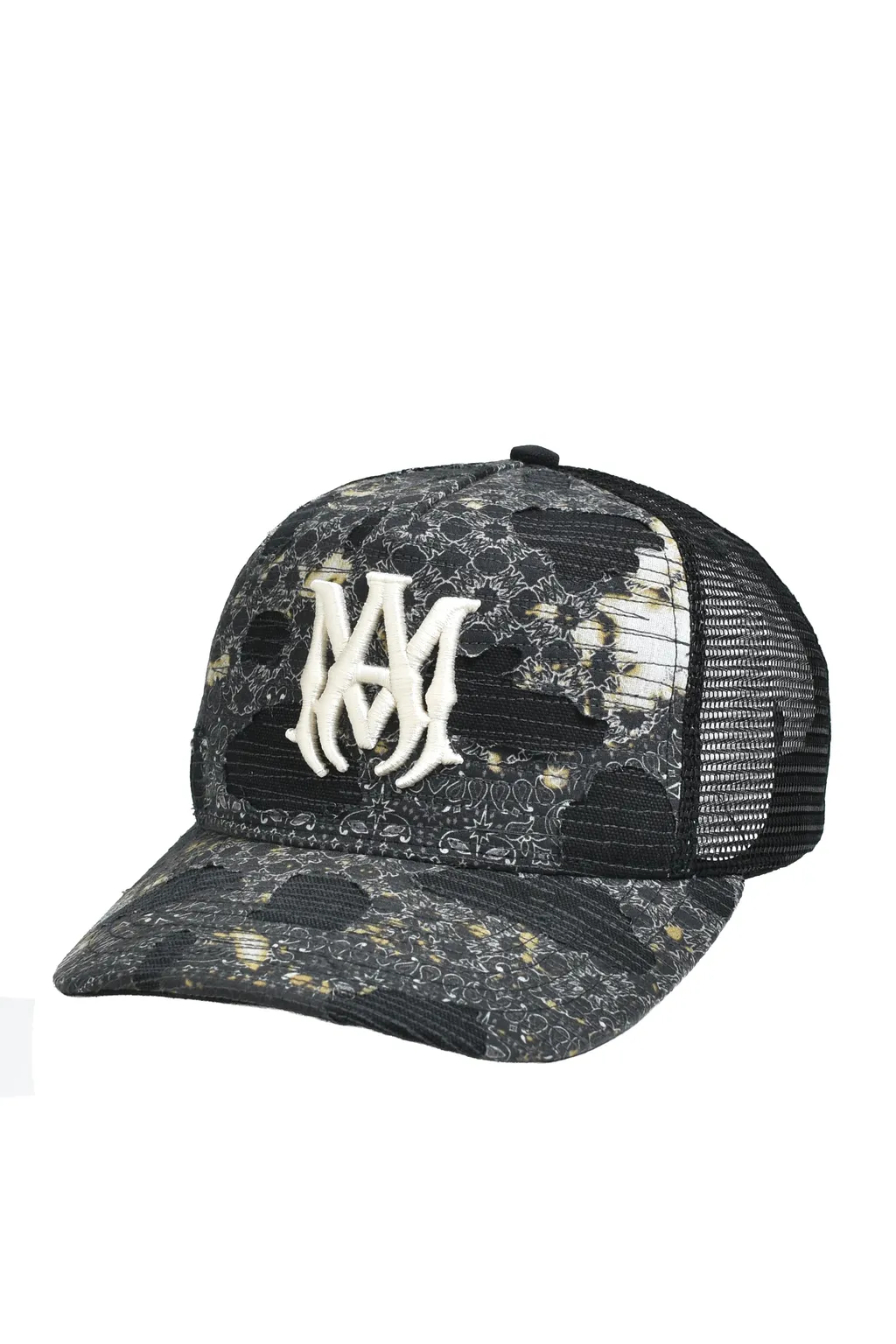 Bandana Repair Trucker Hat / Blk
