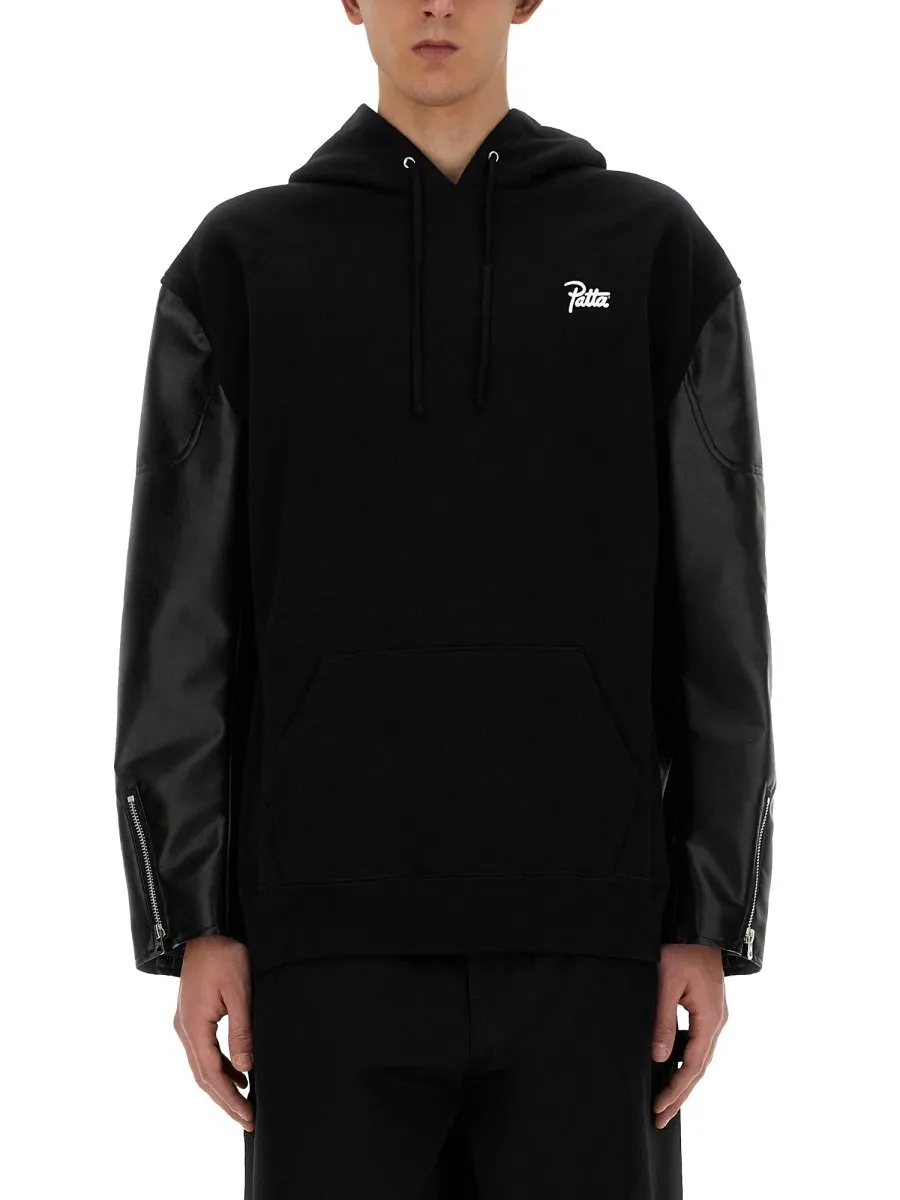 Junya Watanabe X Patta Logo Printed Drawstring Hoodie