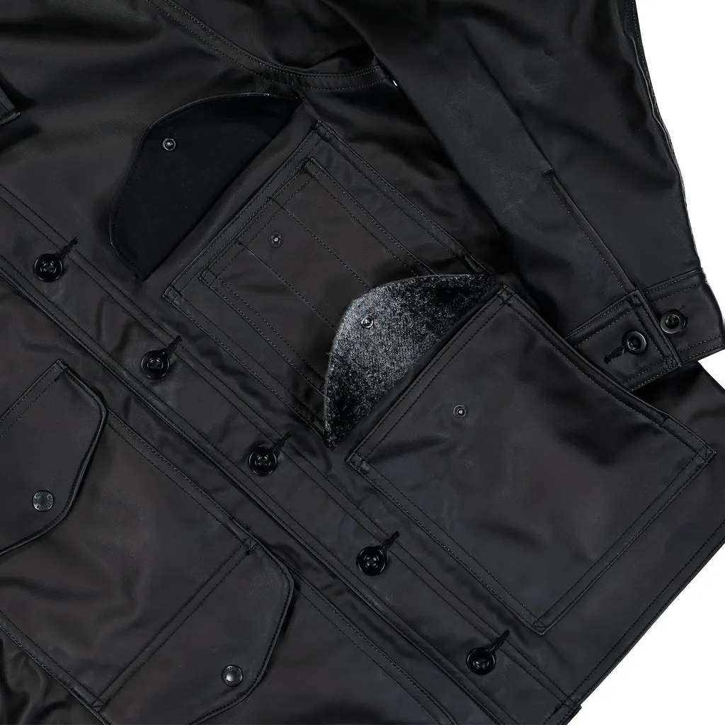 Synthetic Leather X Wool Moss Cloth Check Filson W Name