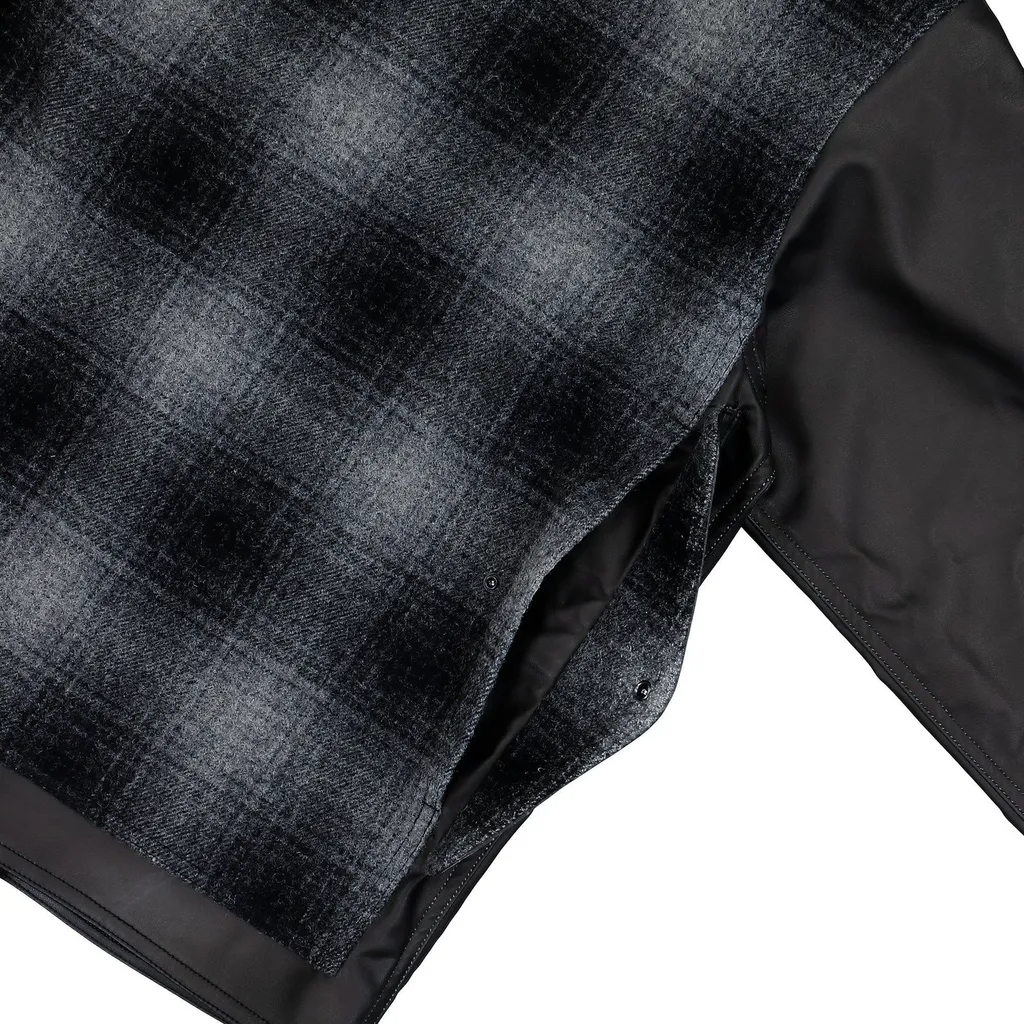 Synthetic Leather X Wool Moss Cloth Check Filson W Name