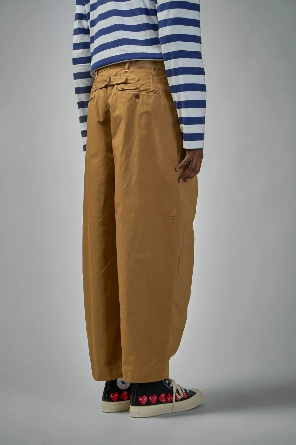 Junya Watanabe Man Crinkle Effect Twill Pants
