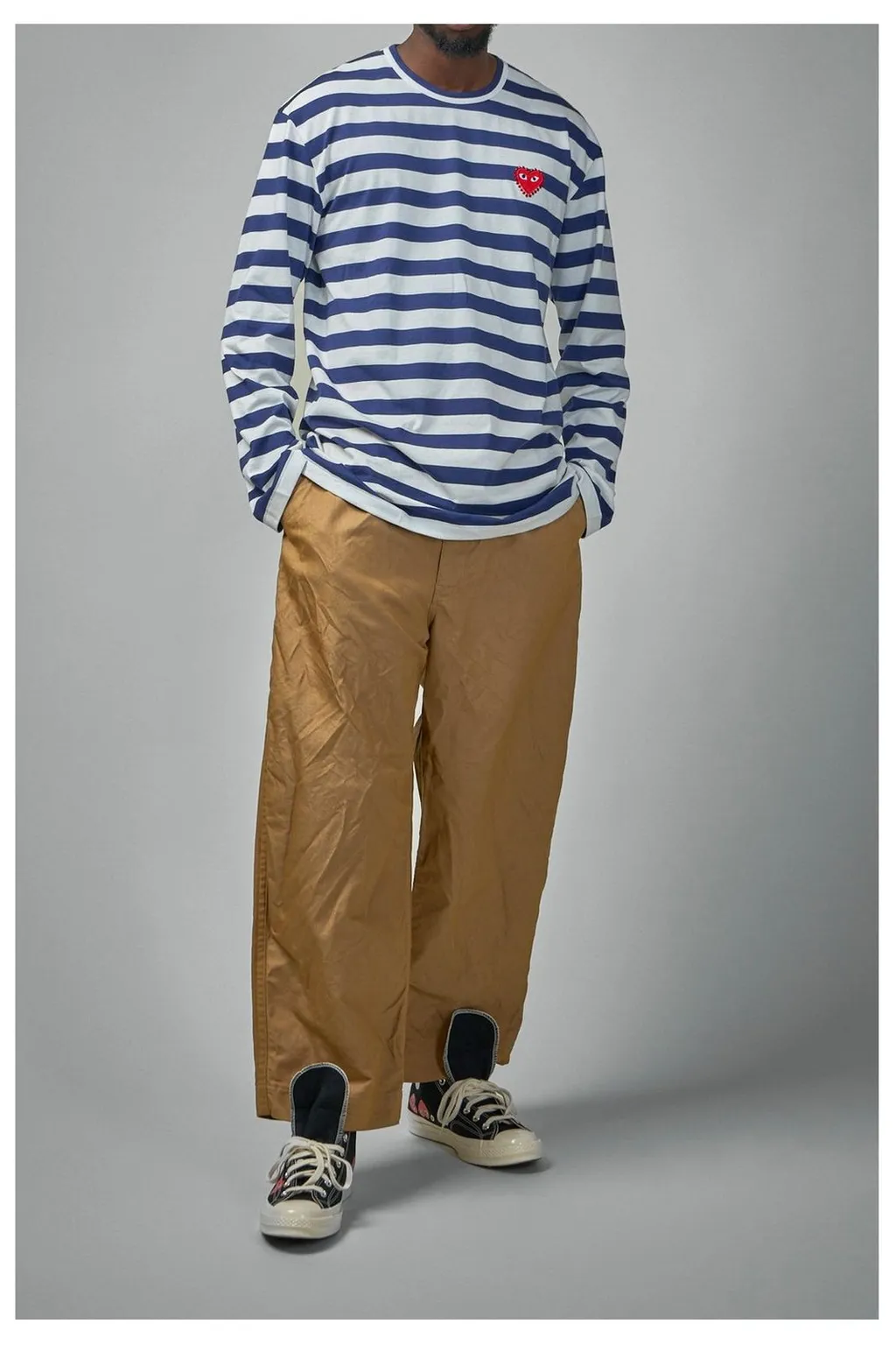 Junya Watanabe Man Crinkle Effect Twill Pants