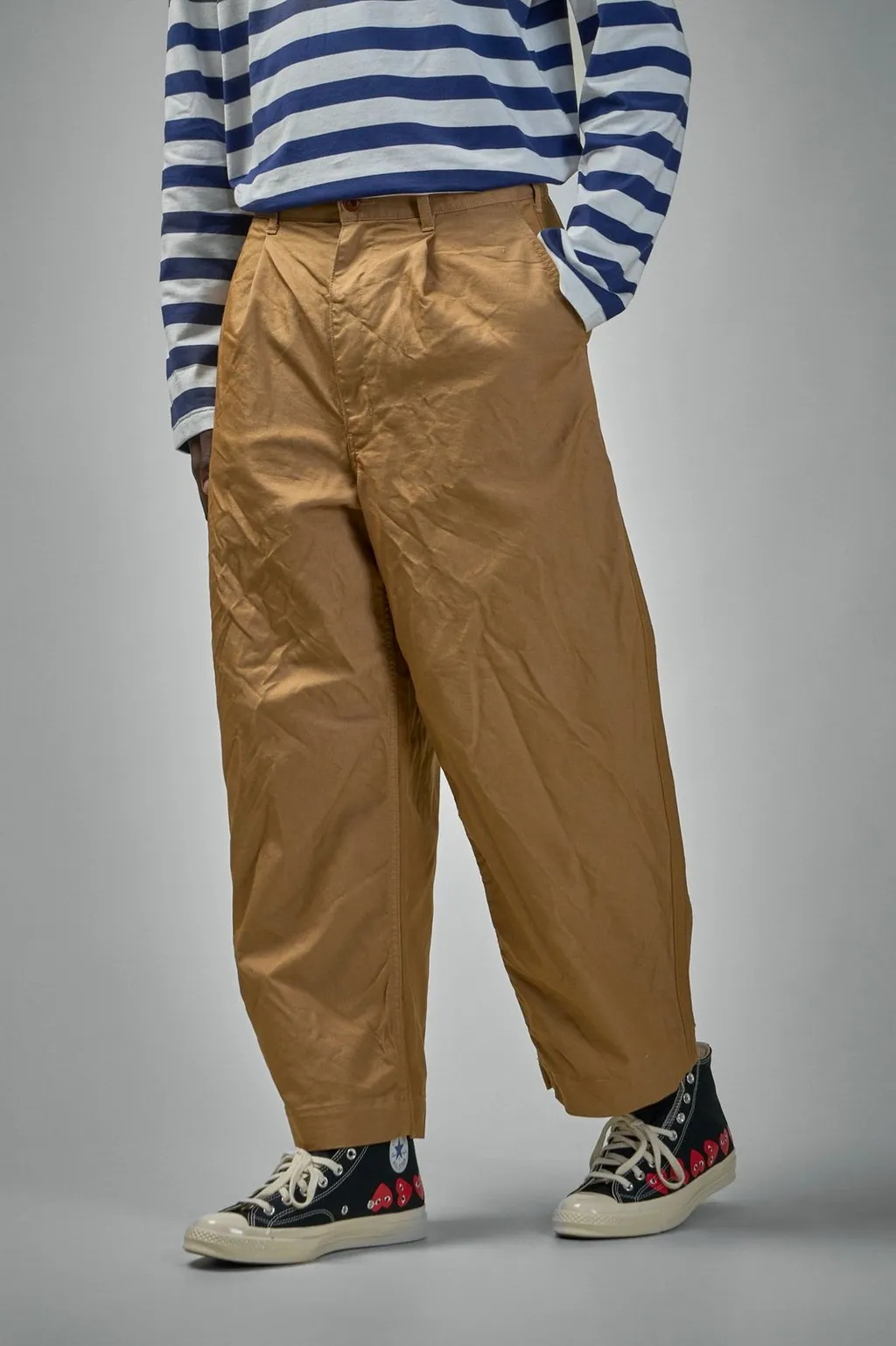 Junya Watanabe Man Crinkle Effect Twill Pants