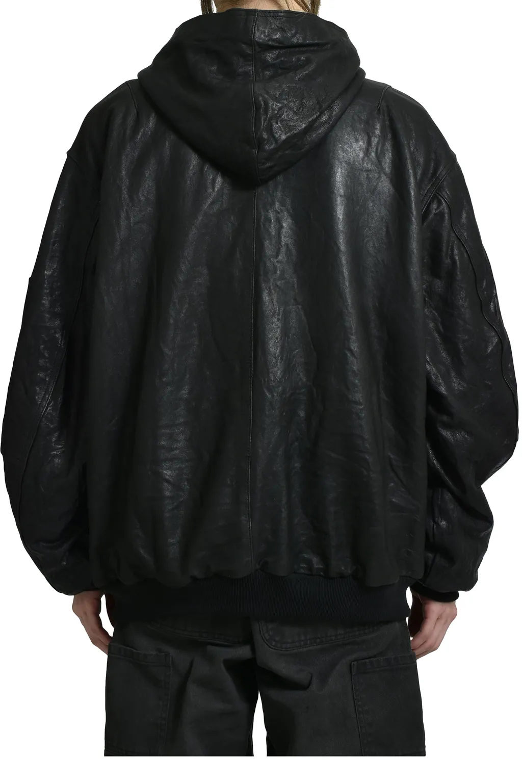 Leather Bomber / Black