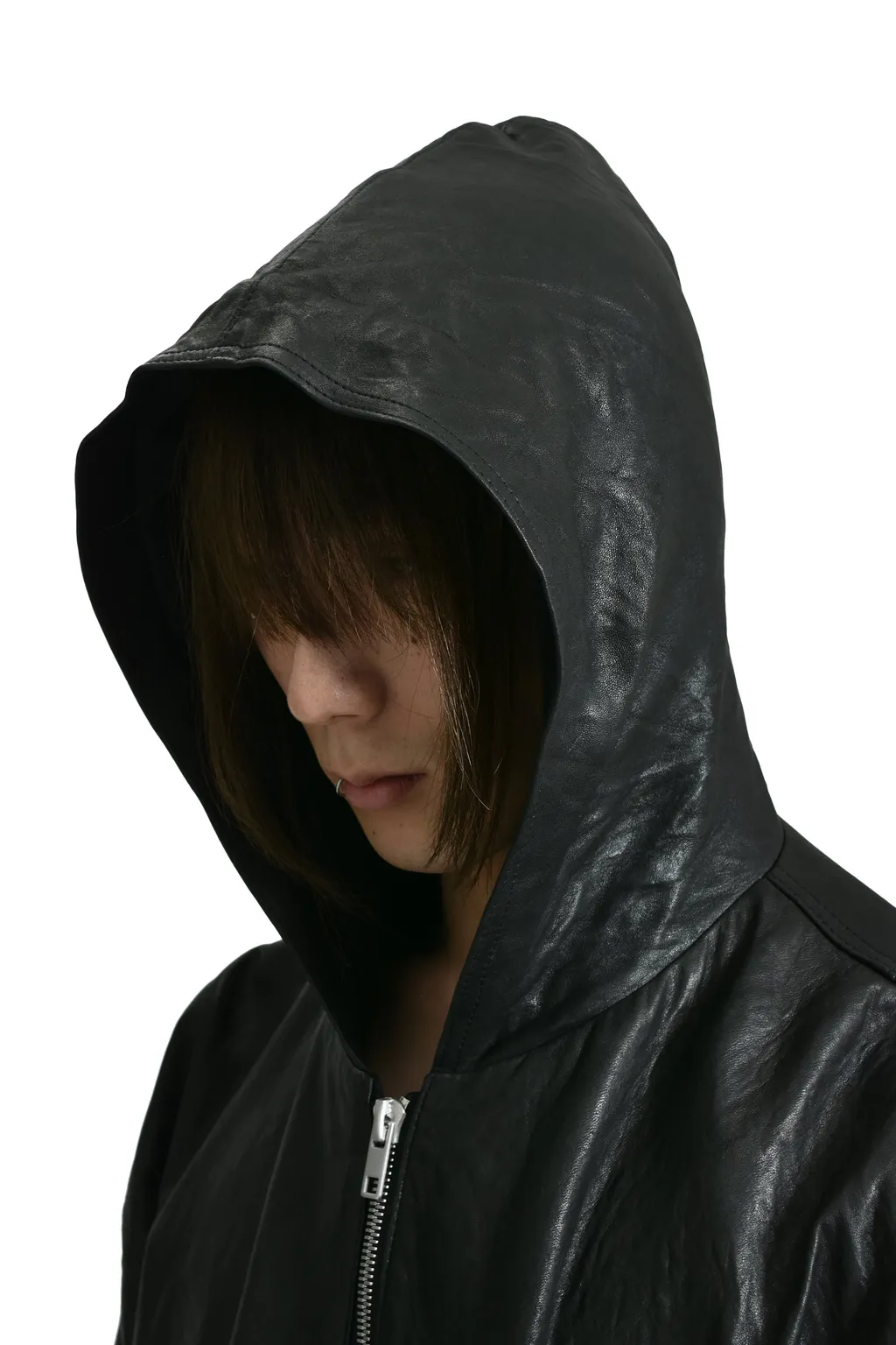 Leather Bomber / Black