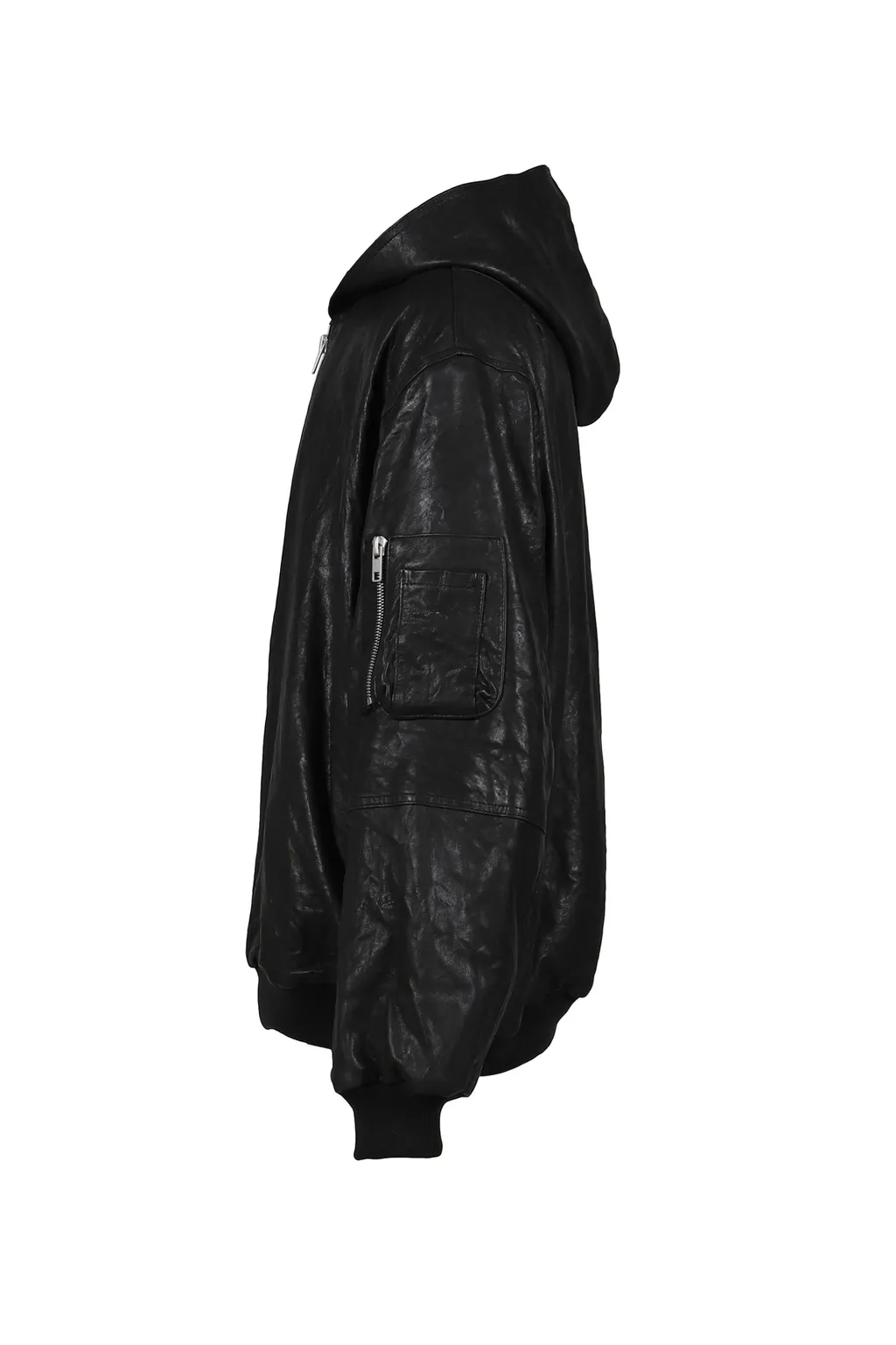 Leather Bomber / Black