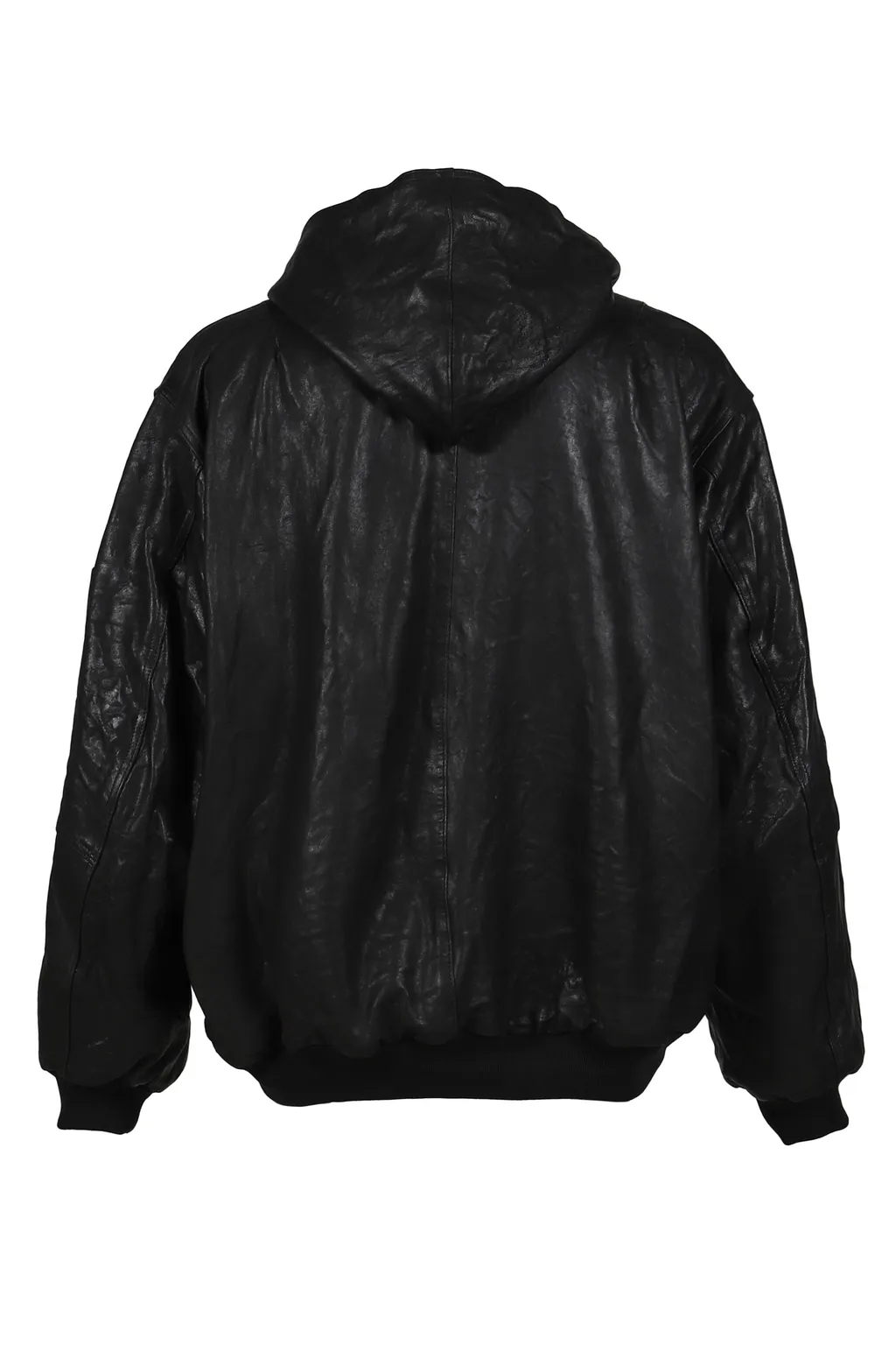Leather Bomber / Black