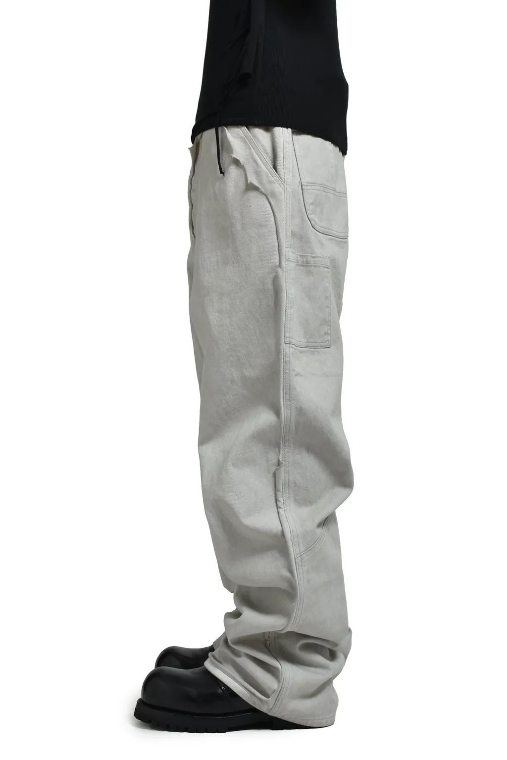 Underground Cut Out Pants / Melt Lock Dirty Wht