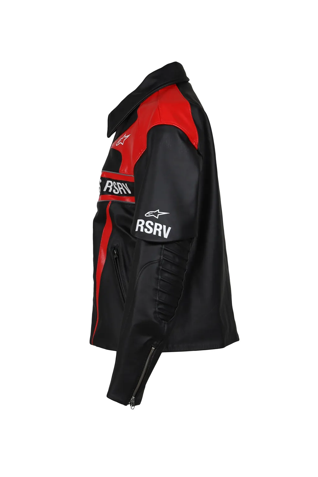 Hagaze Leather Jacket / Blk Red