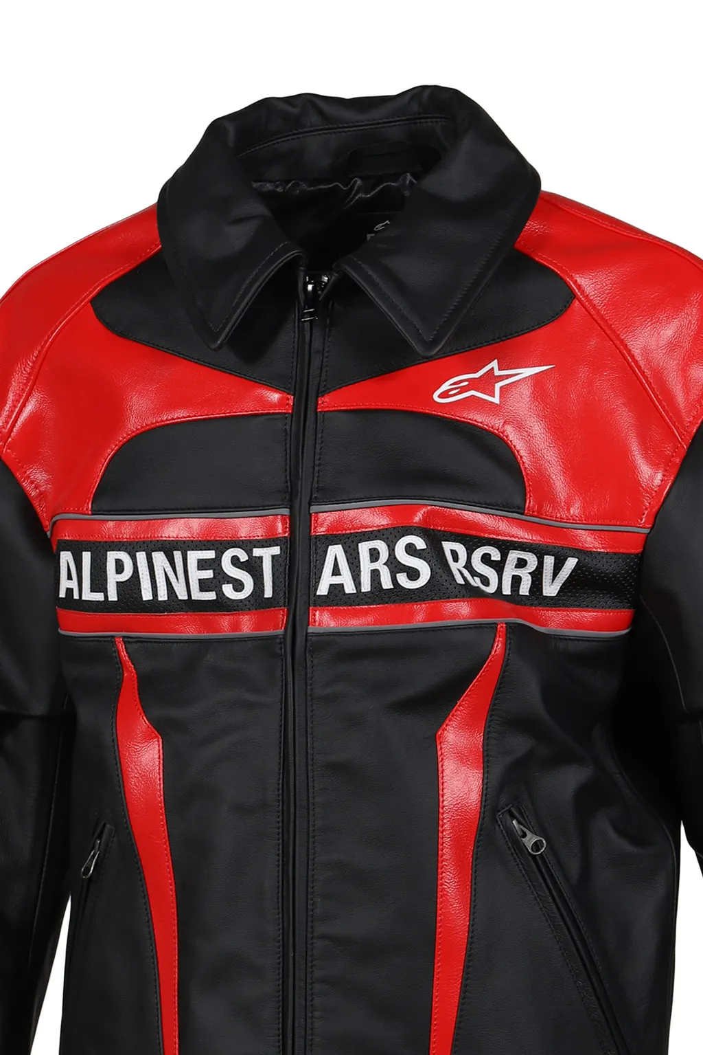 Hagaze Leather Jacket / Blk Red