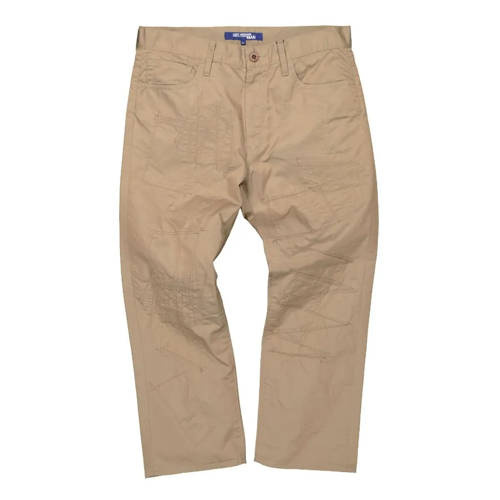 Junya Watanabe Man Embroidered Detailed Cropped Trousers