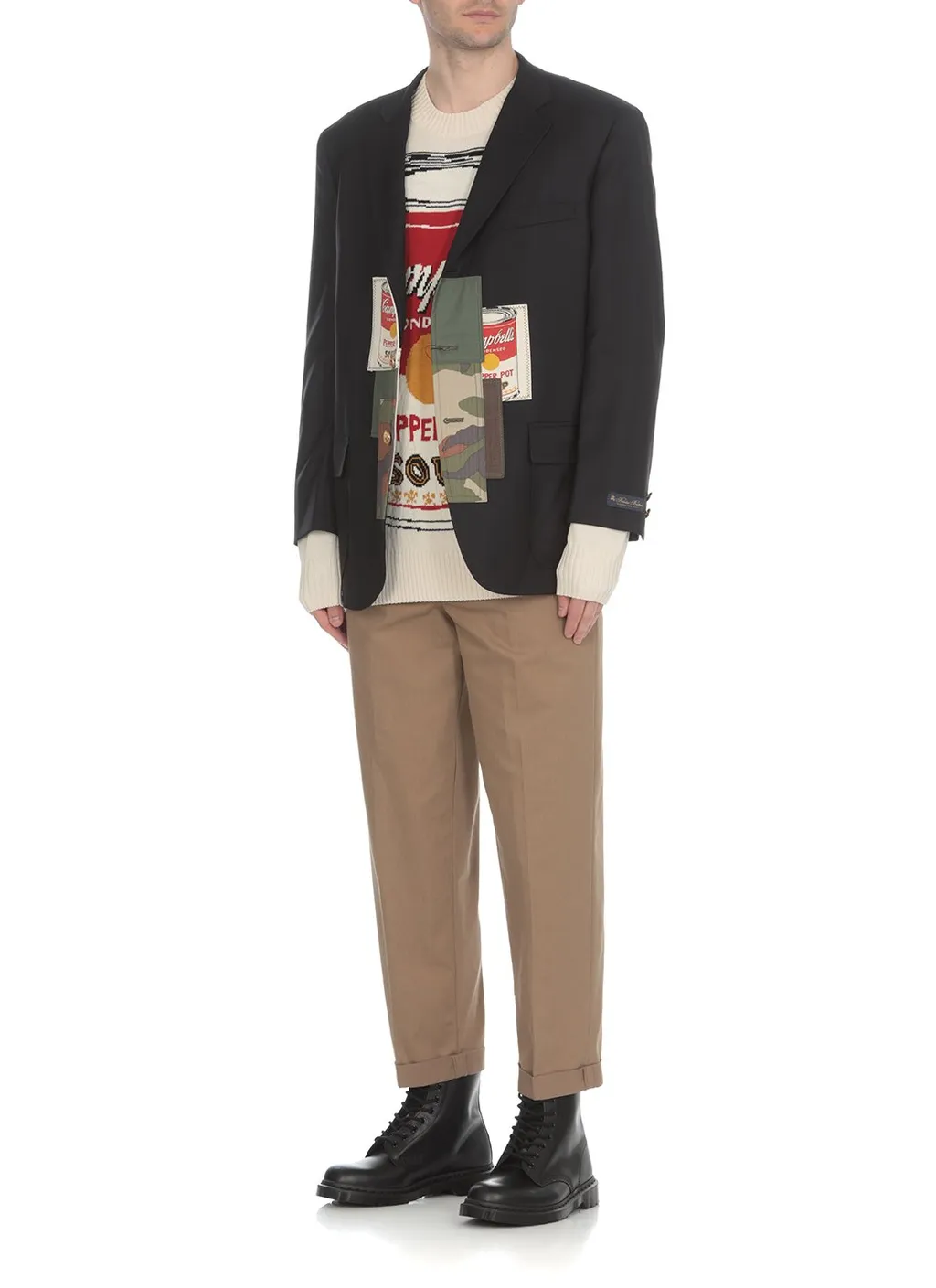 Junya Watanabe Man X Andy Warhol Soup Intarsia Sweater