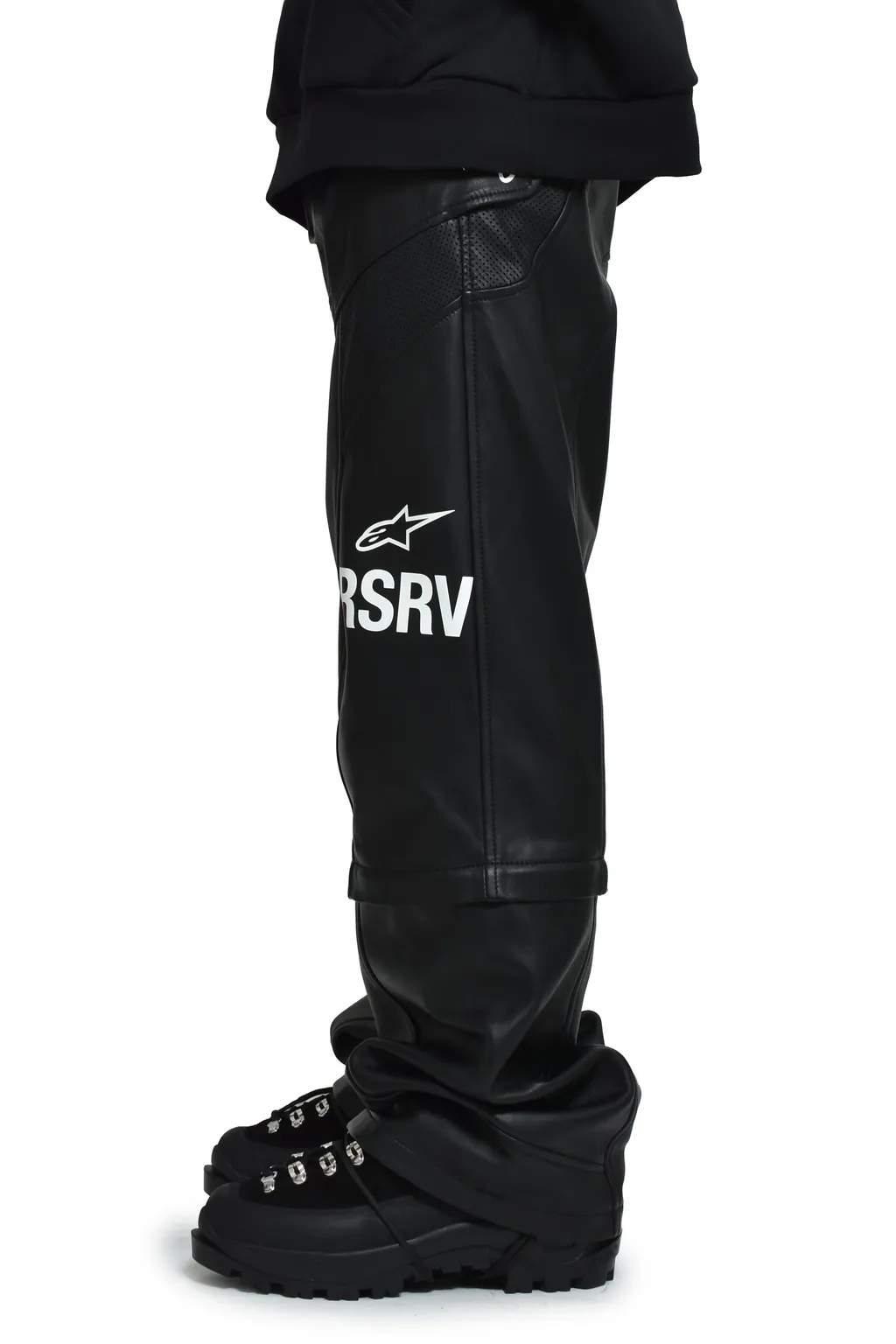 Neo Bat Leather Pants / Black