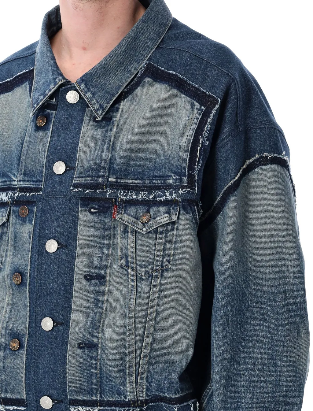 Junya Watanabe Raw-Cut Edge Denim Jacket