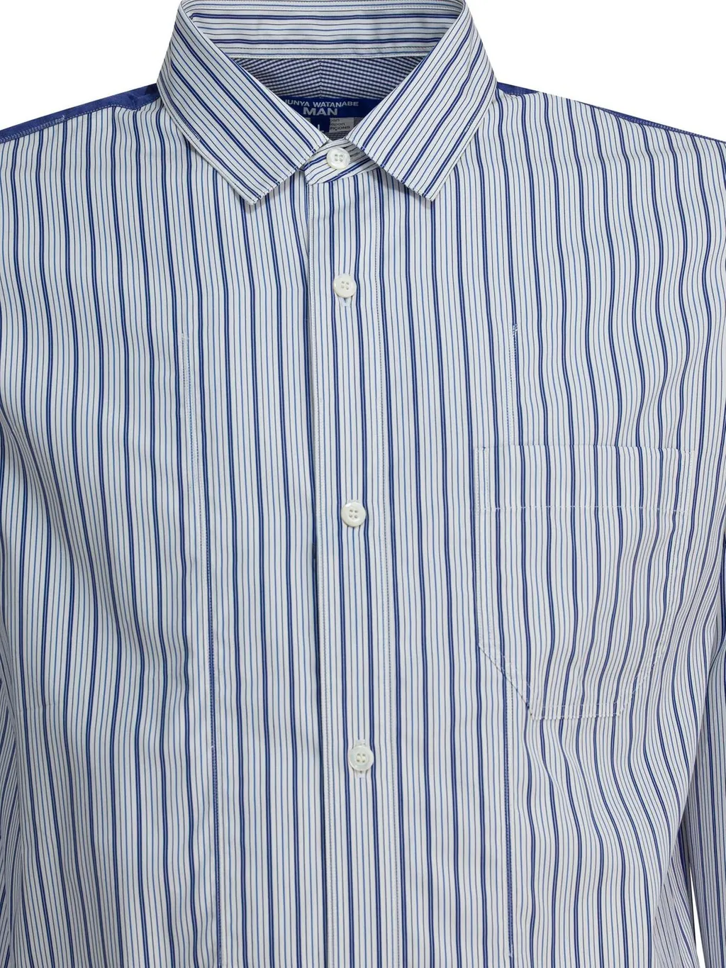 Junya Watanabe Man Contrast Panel Striped Shirts