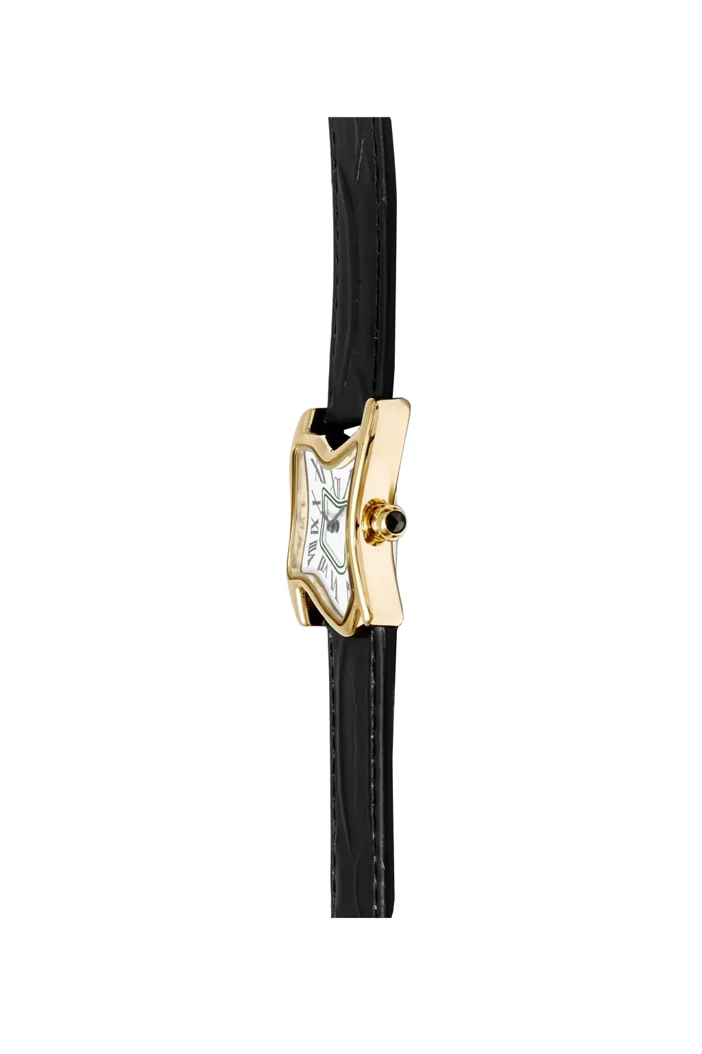 Square Melting Watch Small / Gold Wht Blk