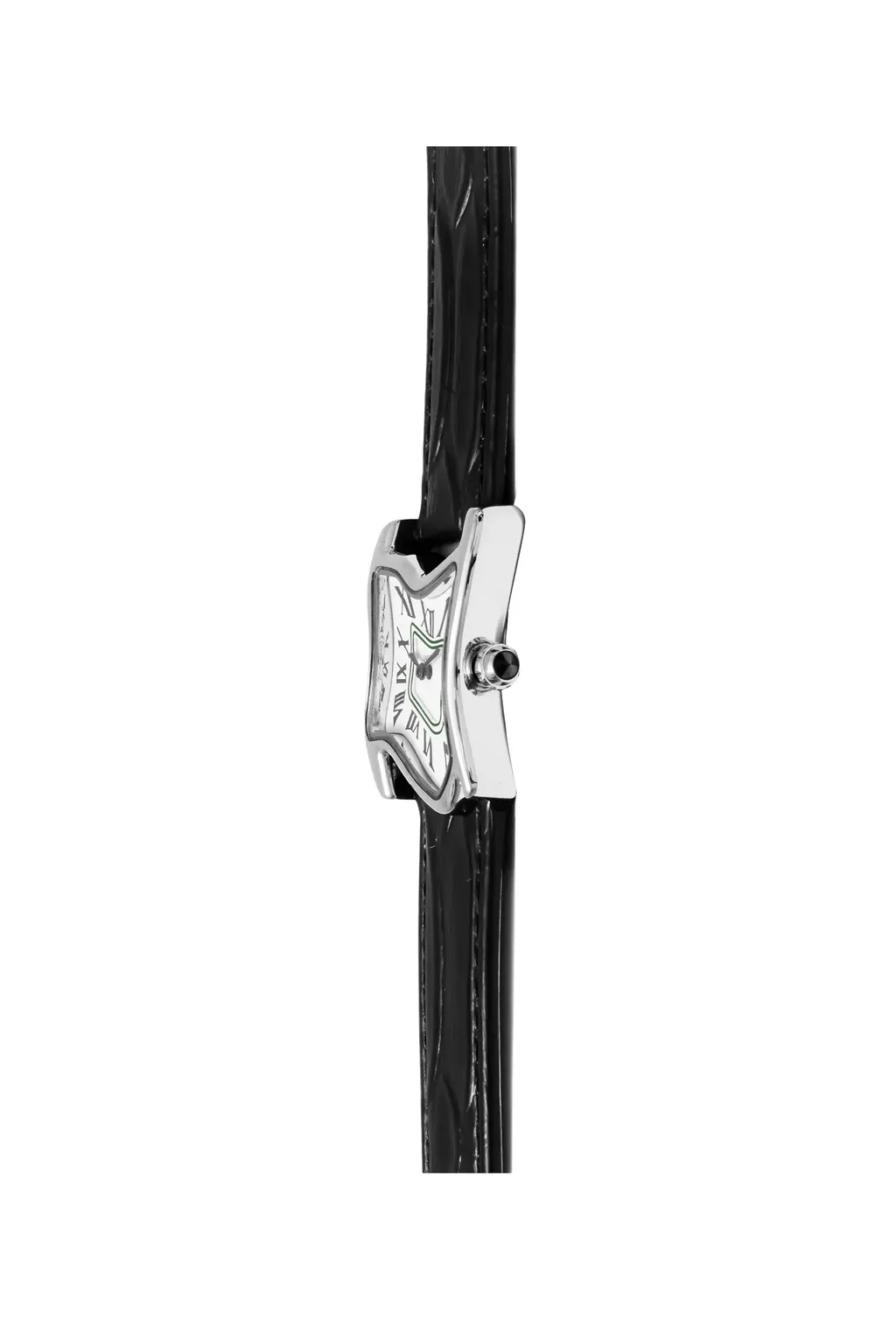 Square Melting Watch Small / Sil Wht Blk