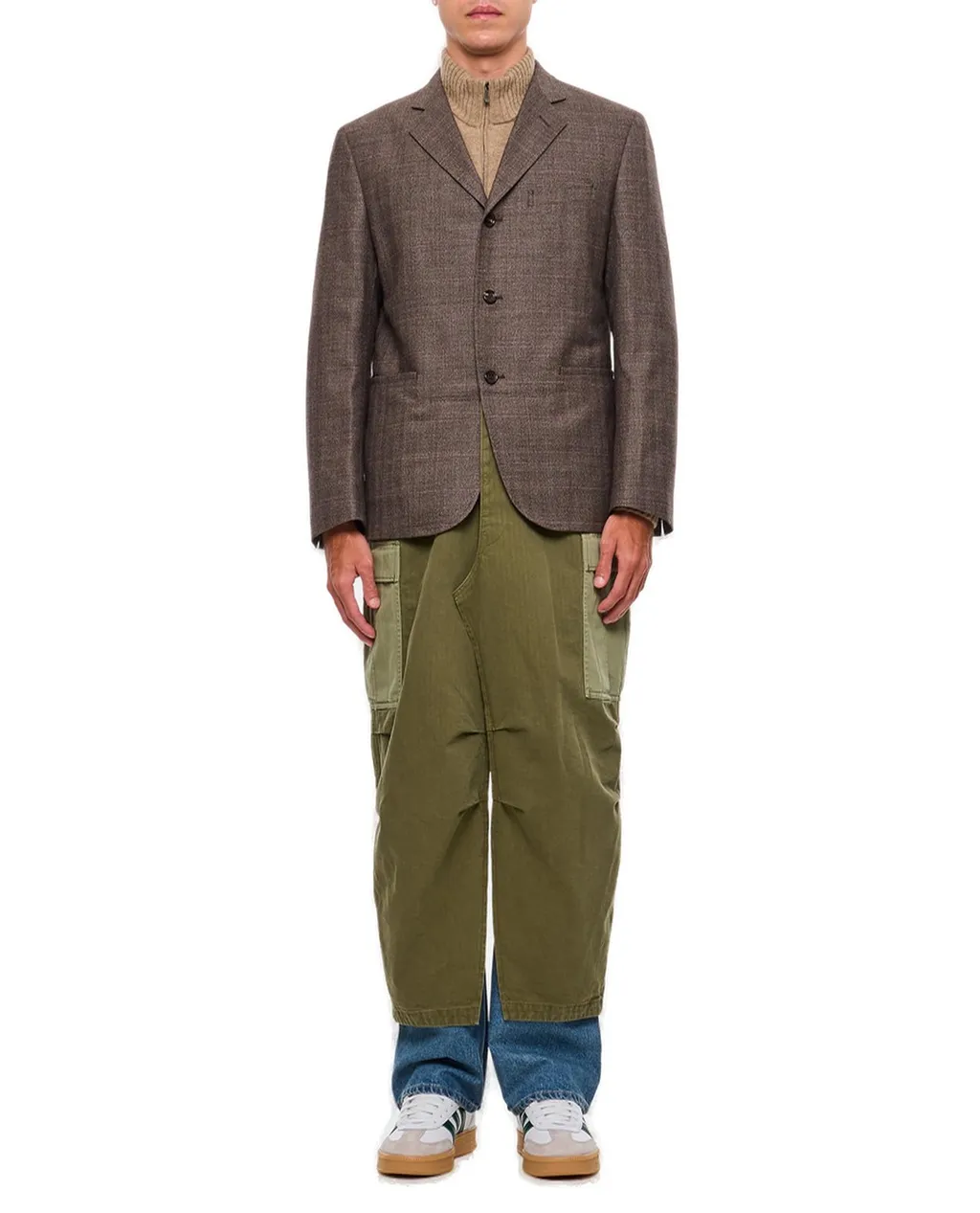 Junya Watanabe Man Panelled Single-Breasted Coat