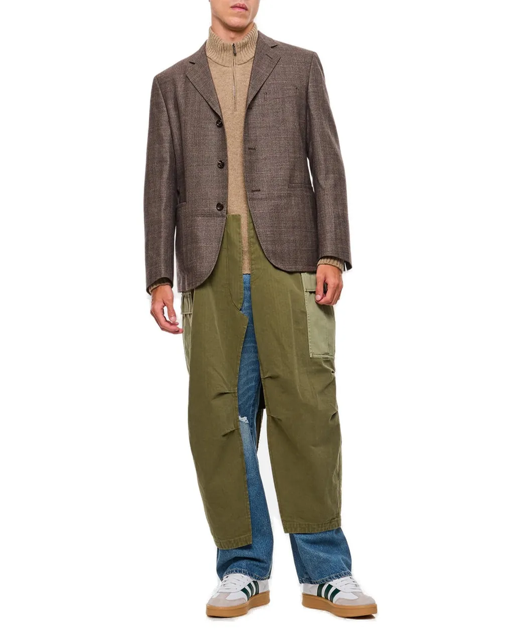 Junya Watanabe Man Panelled Single-Breasted Coat