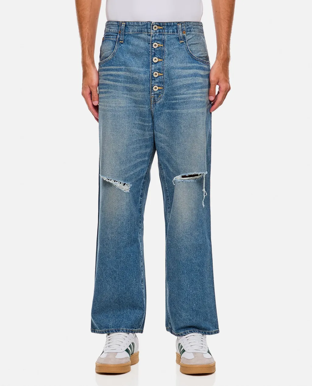 Junya Watanabe Man Distressed Denim Jeans