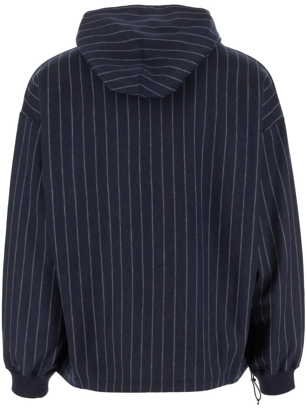 Junya Watanabe Man Pinstripe Drawstring Hoodie