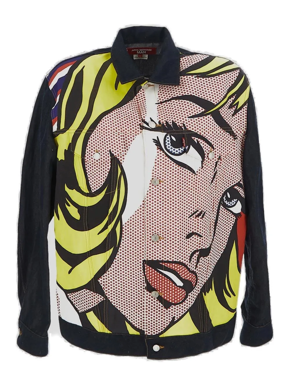 Junya Watanabe Man Graphic Printed Denim Jacket