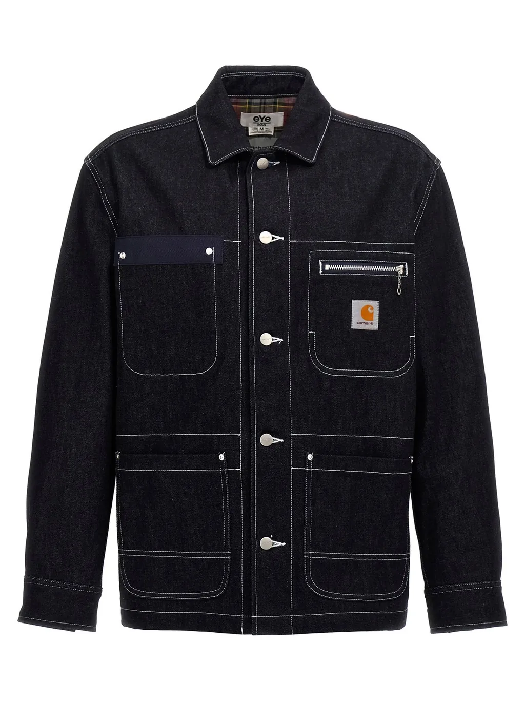 Junya Watanabe Man X Carhartt Logo-Patch Buttoned Coat