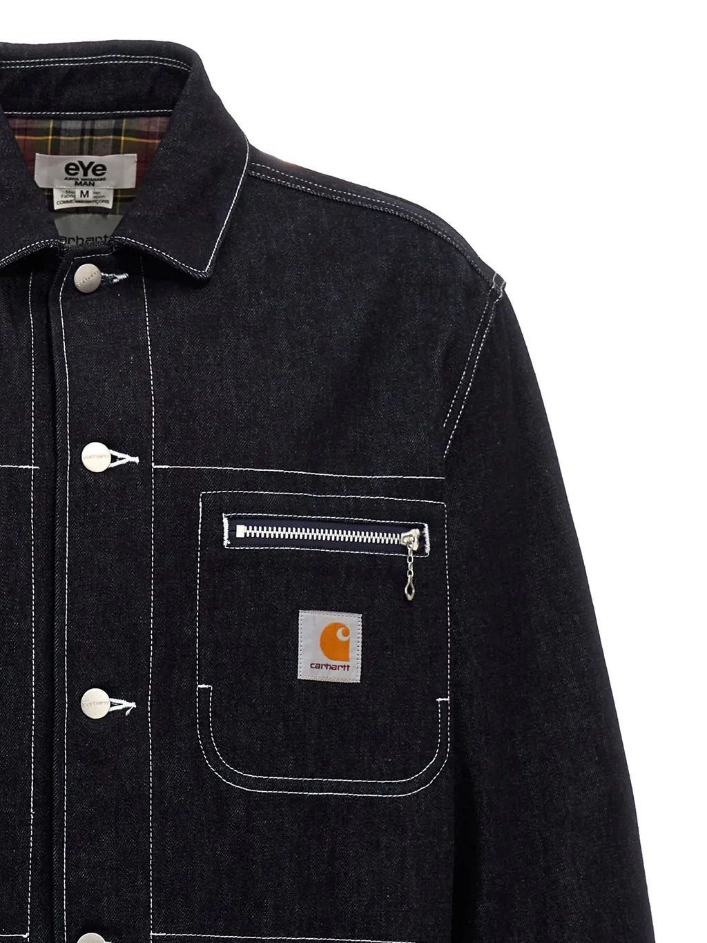 Junya Watanabe Man X Carhartt Logo-Patch Buttoned Coat
