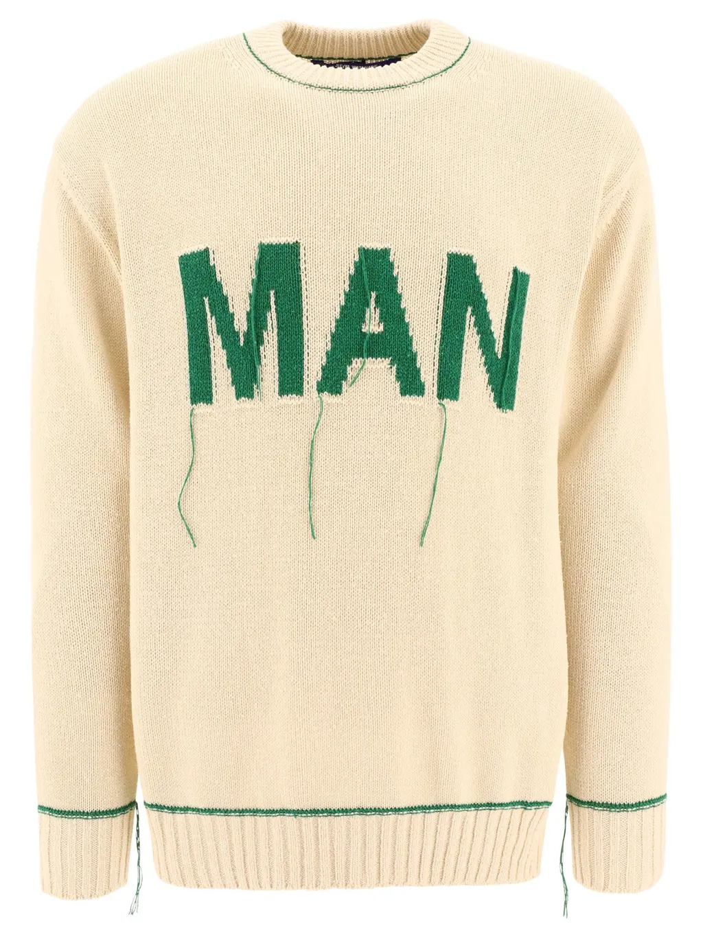 Junya Watanabe Man Logo Intarsia Knit Crewneck Jumper