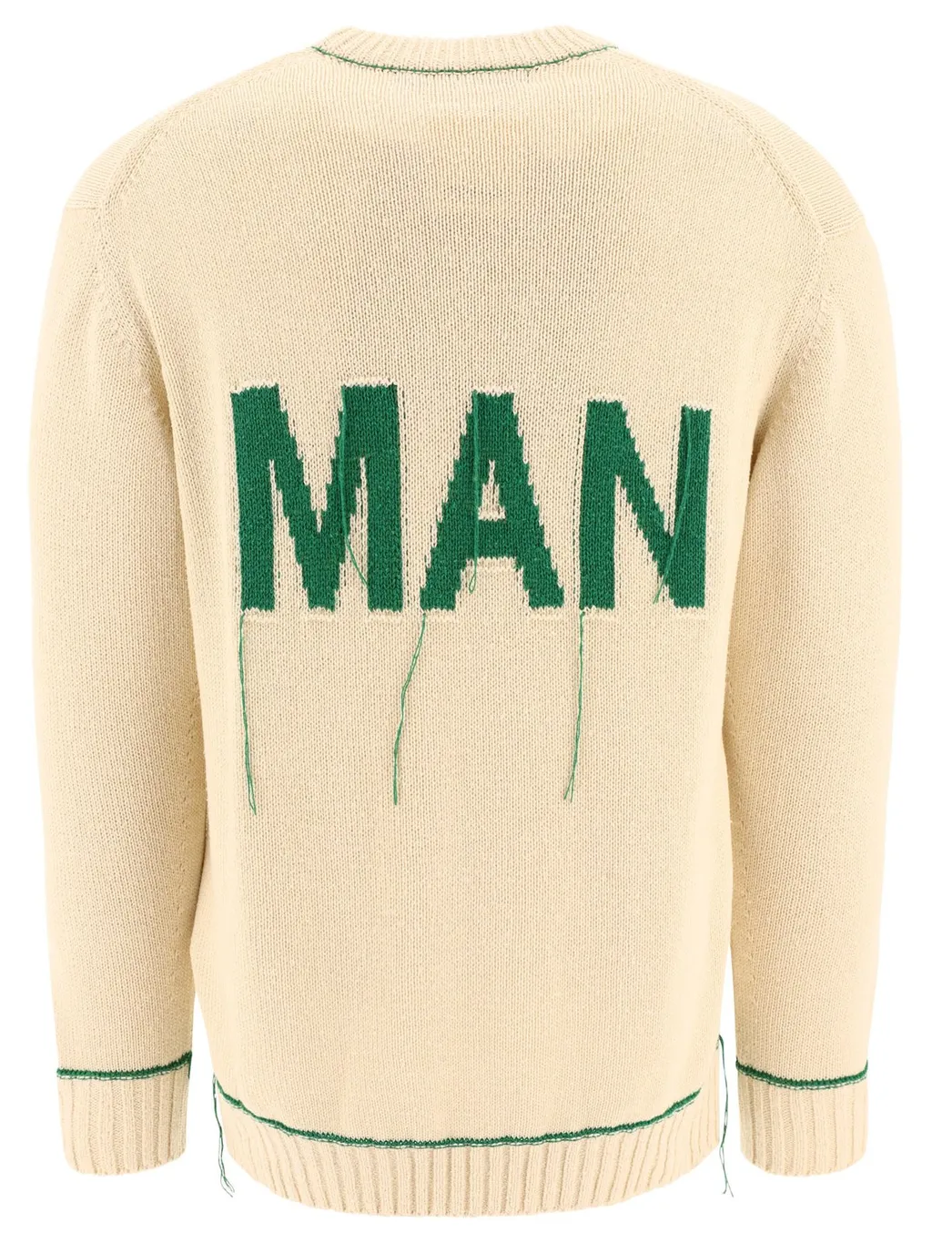Junya Watanabe Man Logo Intarsia Knit Crewneck Jumper