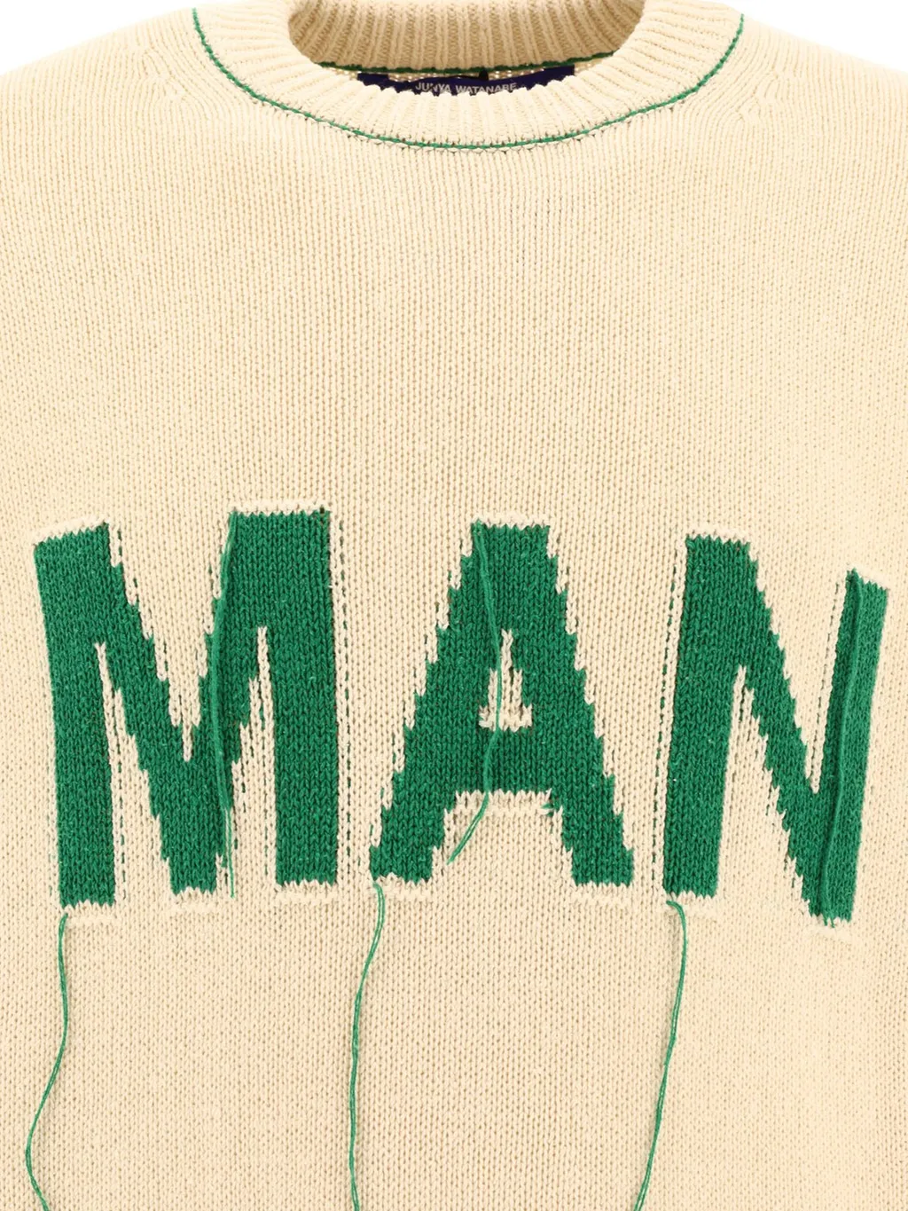 Junya Watanabe Man Logo Intarsia Knit Crewneck Jumper