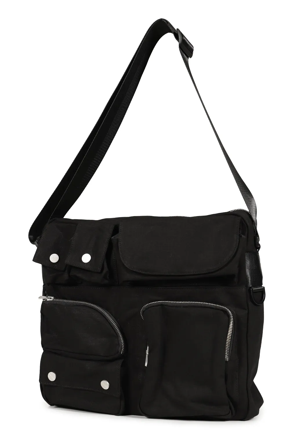 Multi Pocket Messenger Bag / Blk