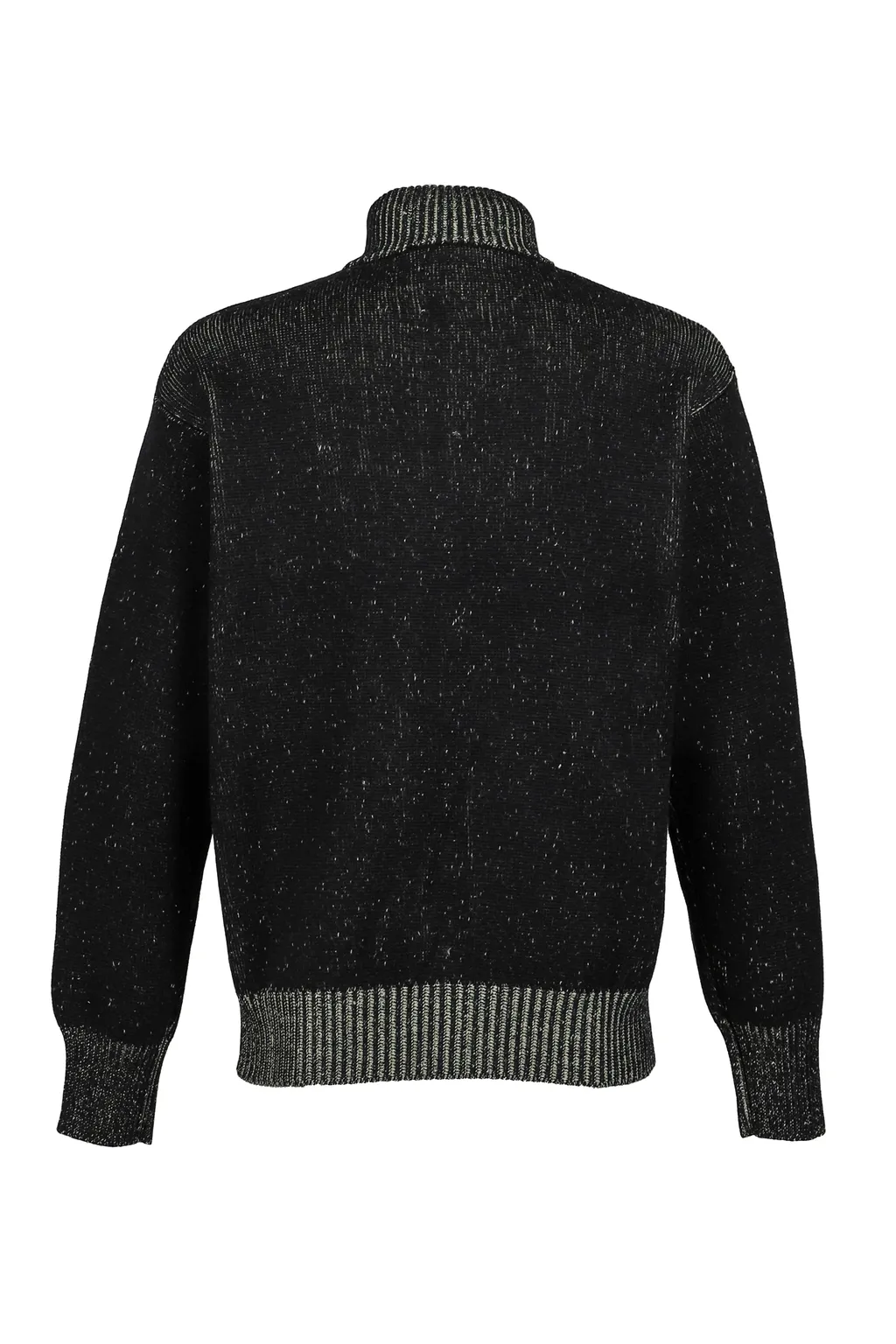 Aimless Compact Knit Full Zipped Sweater / Herren Blk