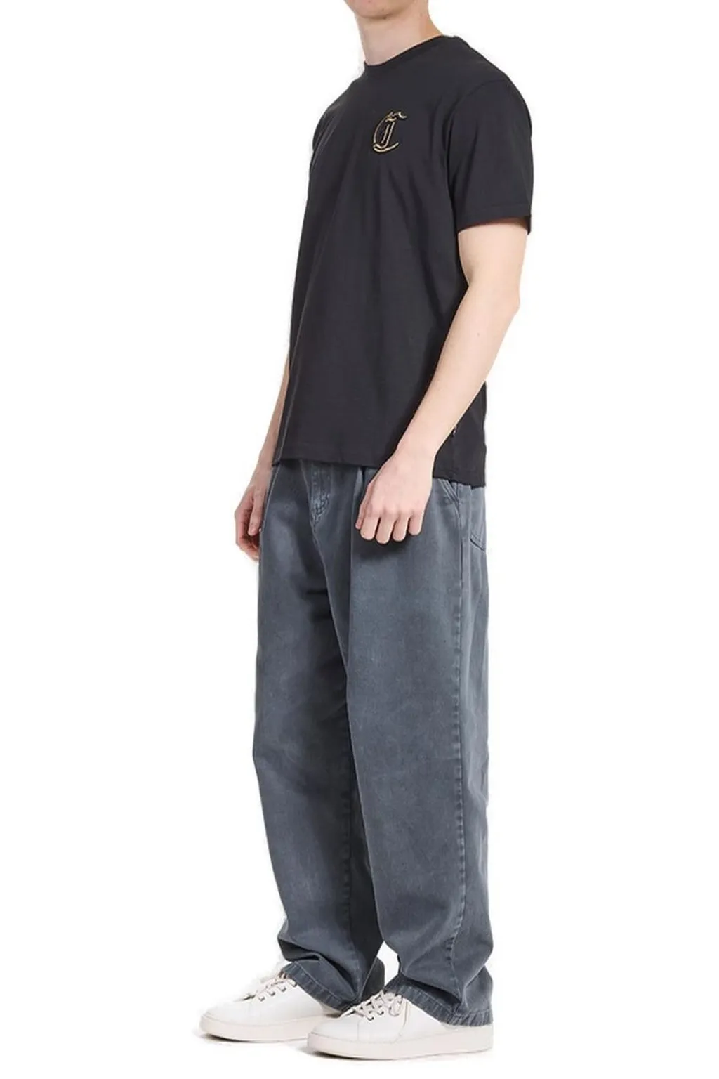 Just Cavalli Logo Embroidered Crewneck T-Shirt