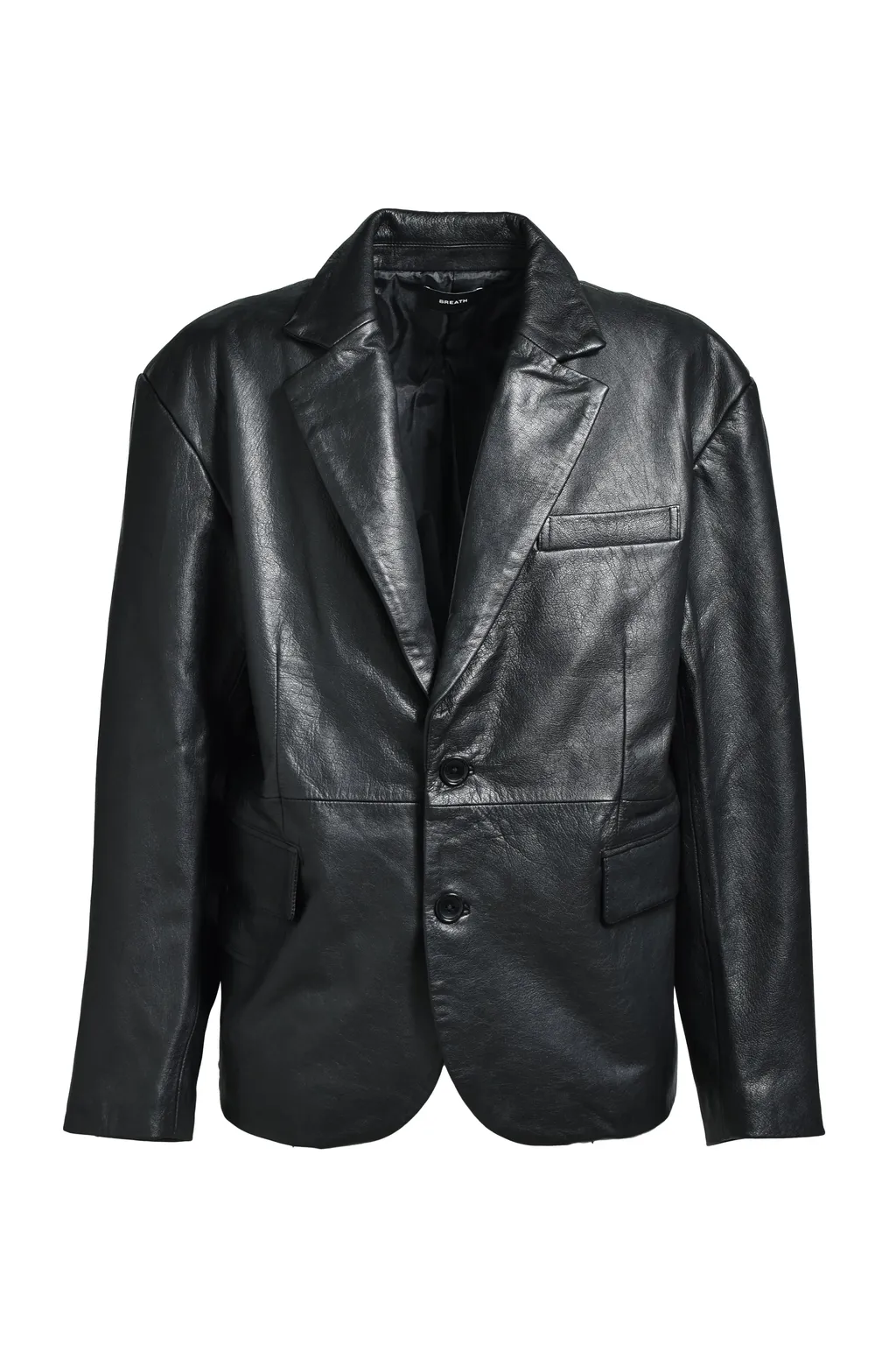 Leather Tailored Jacket / Black