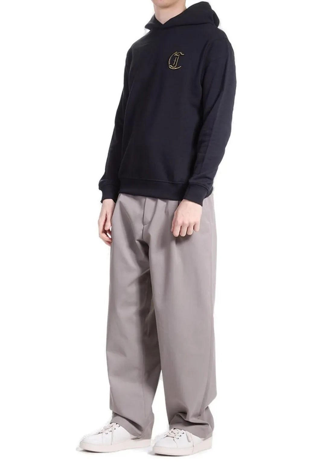 Just Cavalli Logo Embroidered Long-Sleeved Hoodie