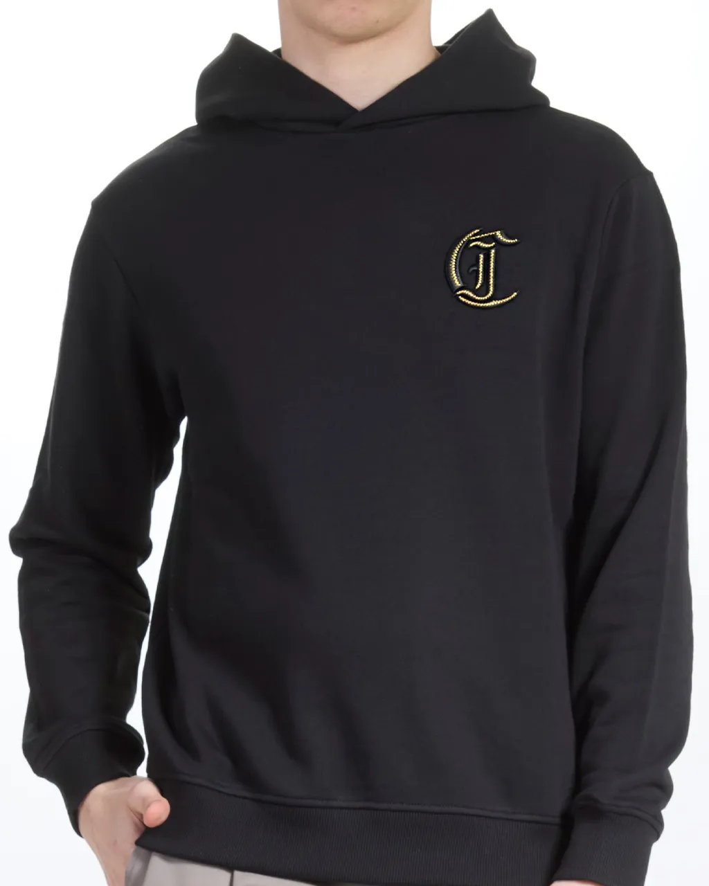 Just Cavalli Logo Embroidered Long-Sleeved Hoodie