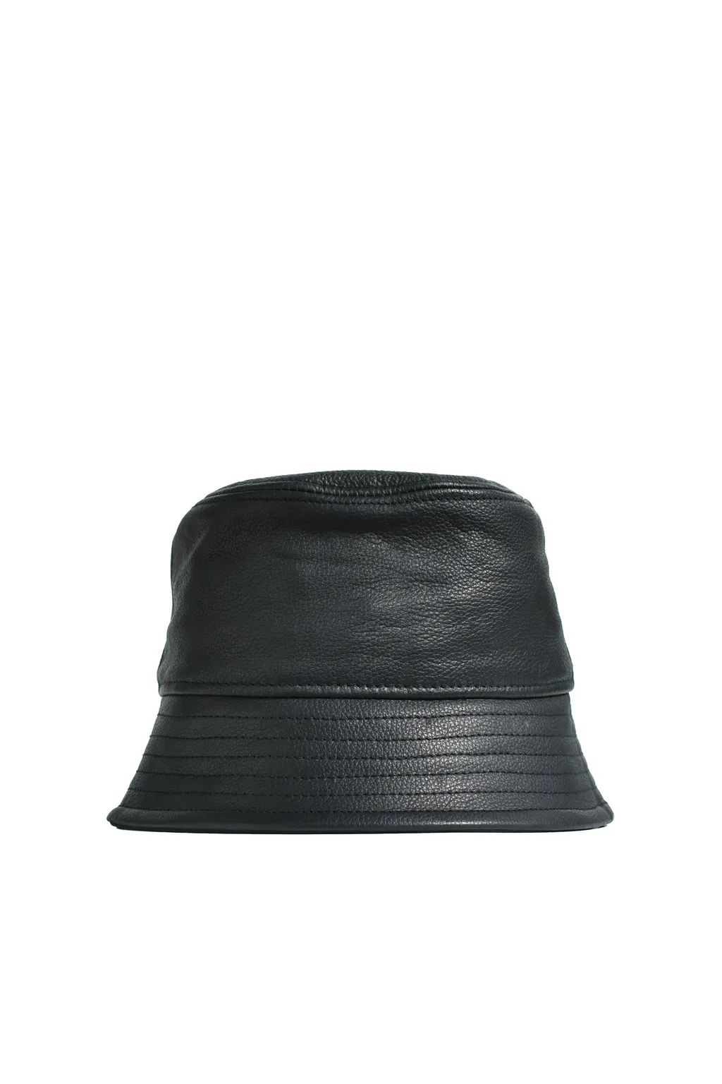 Emboss Leather Hat / Black