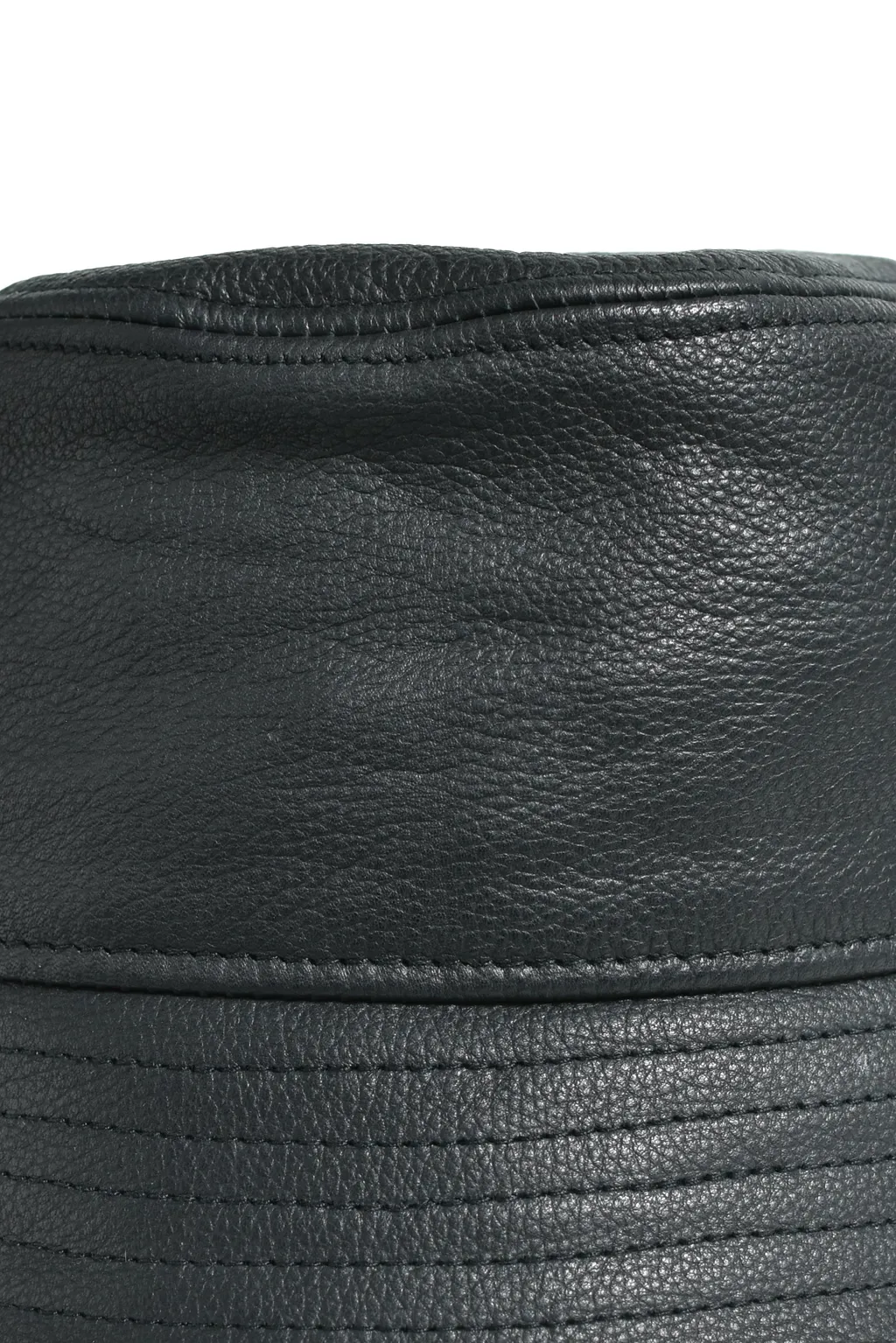 Emboss Leather Hat / Black