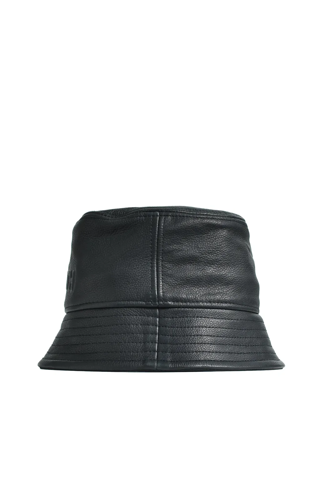 Emboss Leather Hat / Black