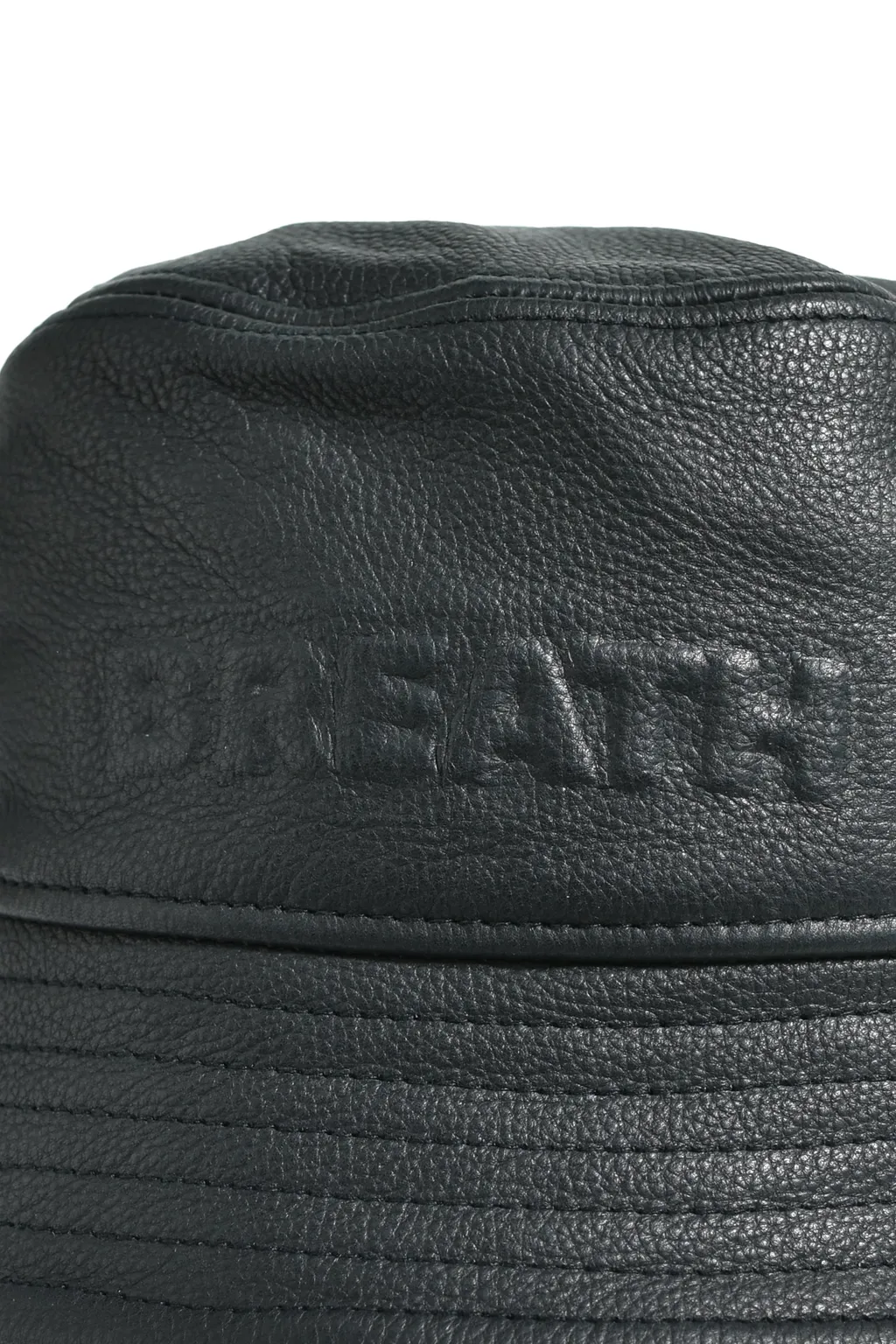 Emboss Leather Hat / Black